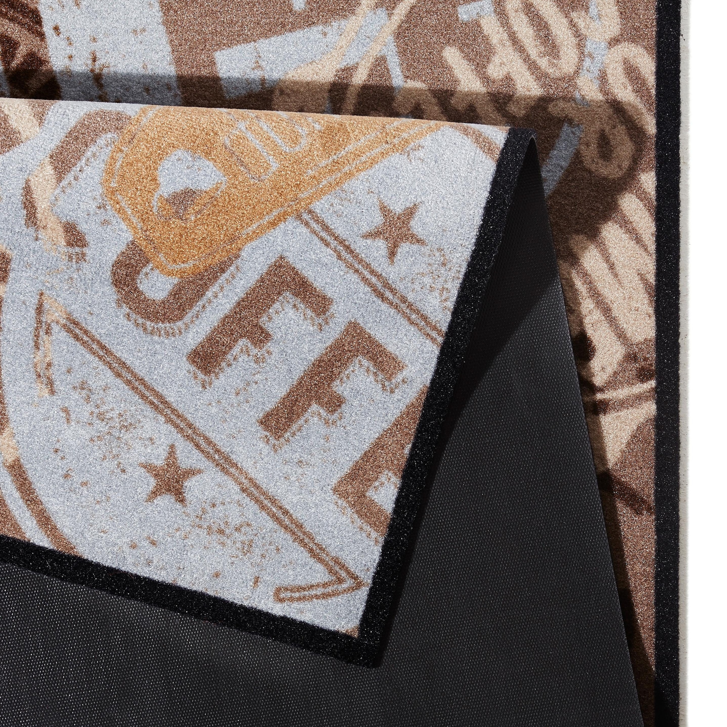 HANSE Home Küchenläufer »Coffee Stamp«, rechteckig, 5 mm Höhe, Kurzflor, rutschhemmend, Waschbar, Kaffee, Strapazierfähig, Küche
