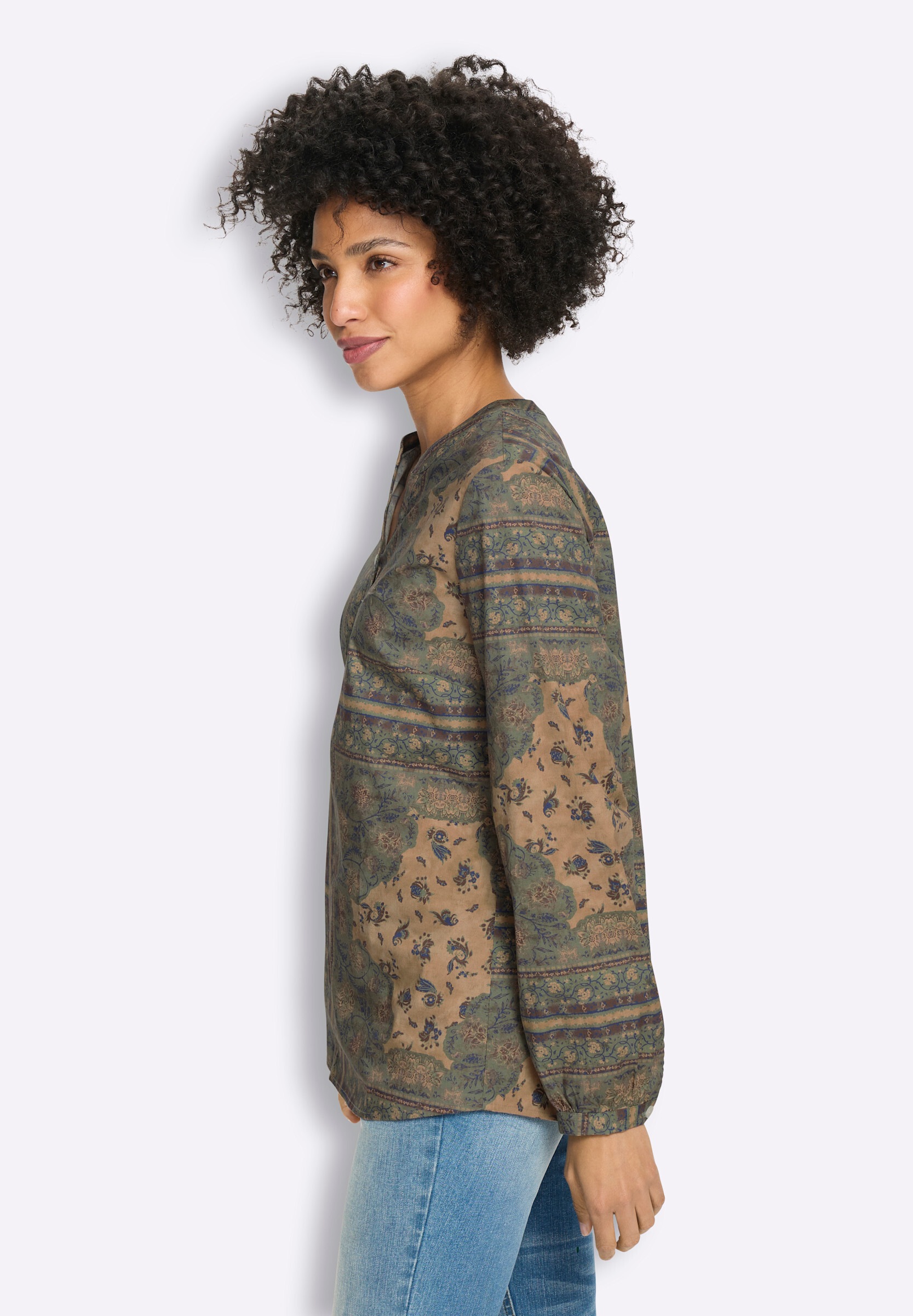 heine Klassische Bluse »Druckbluse Druckbluse mit Floral-Dessin«
