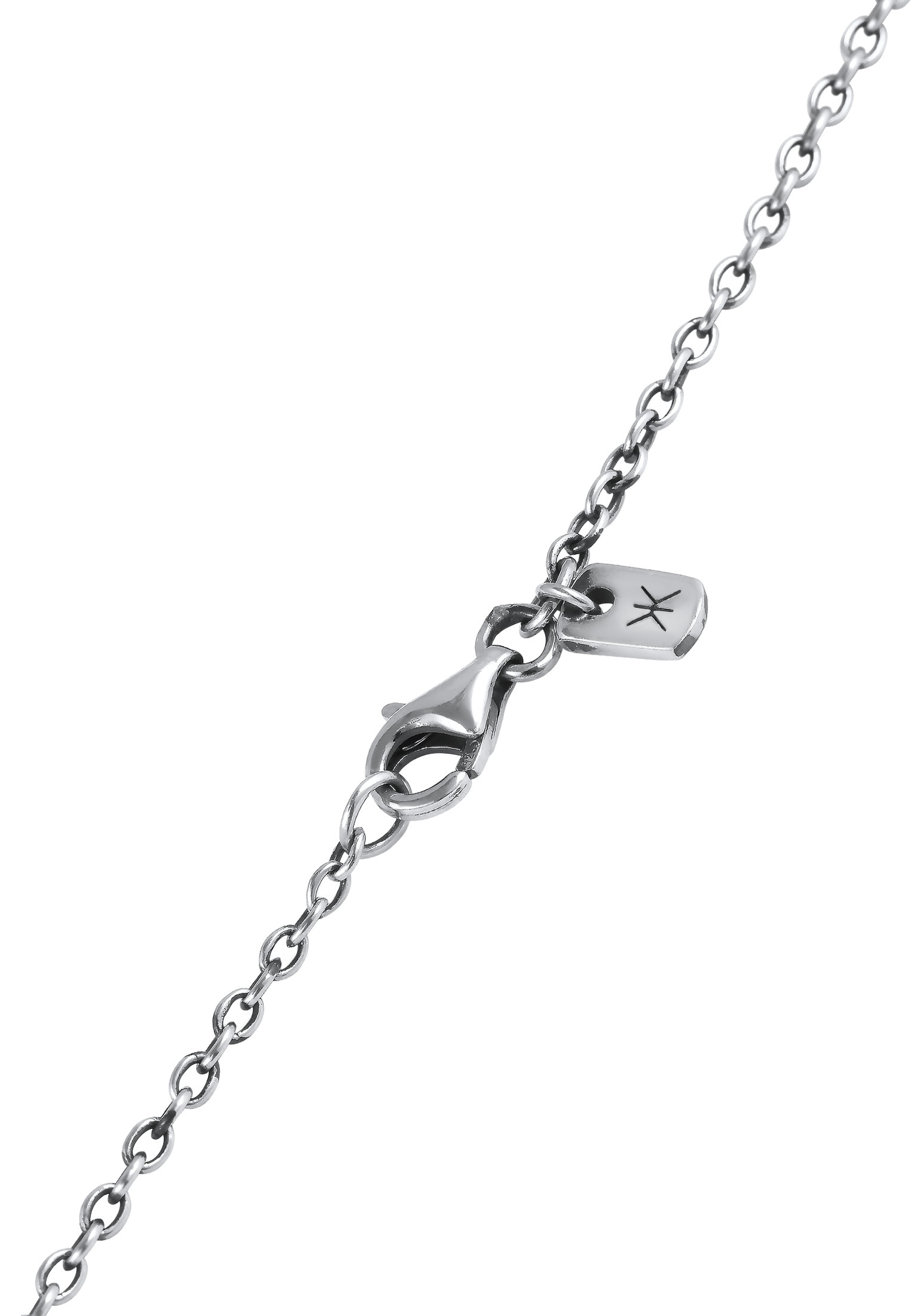 Kuzzoi Kette mit Anhänger »Halskette Stern Strukturiert Anhänger 925 Silber Oxidiert«