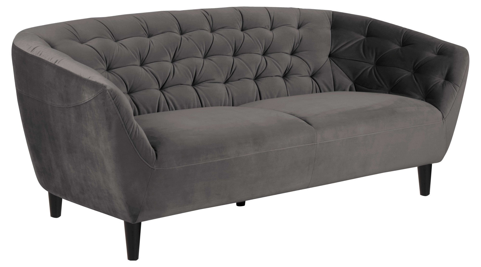 ACTONA GROUP 3-Sitzer »Ria Couch, Sofa,«, Samtstoff, Massivholz-Beine, Taschenfederkern, Tufting, mit Armlehnen
