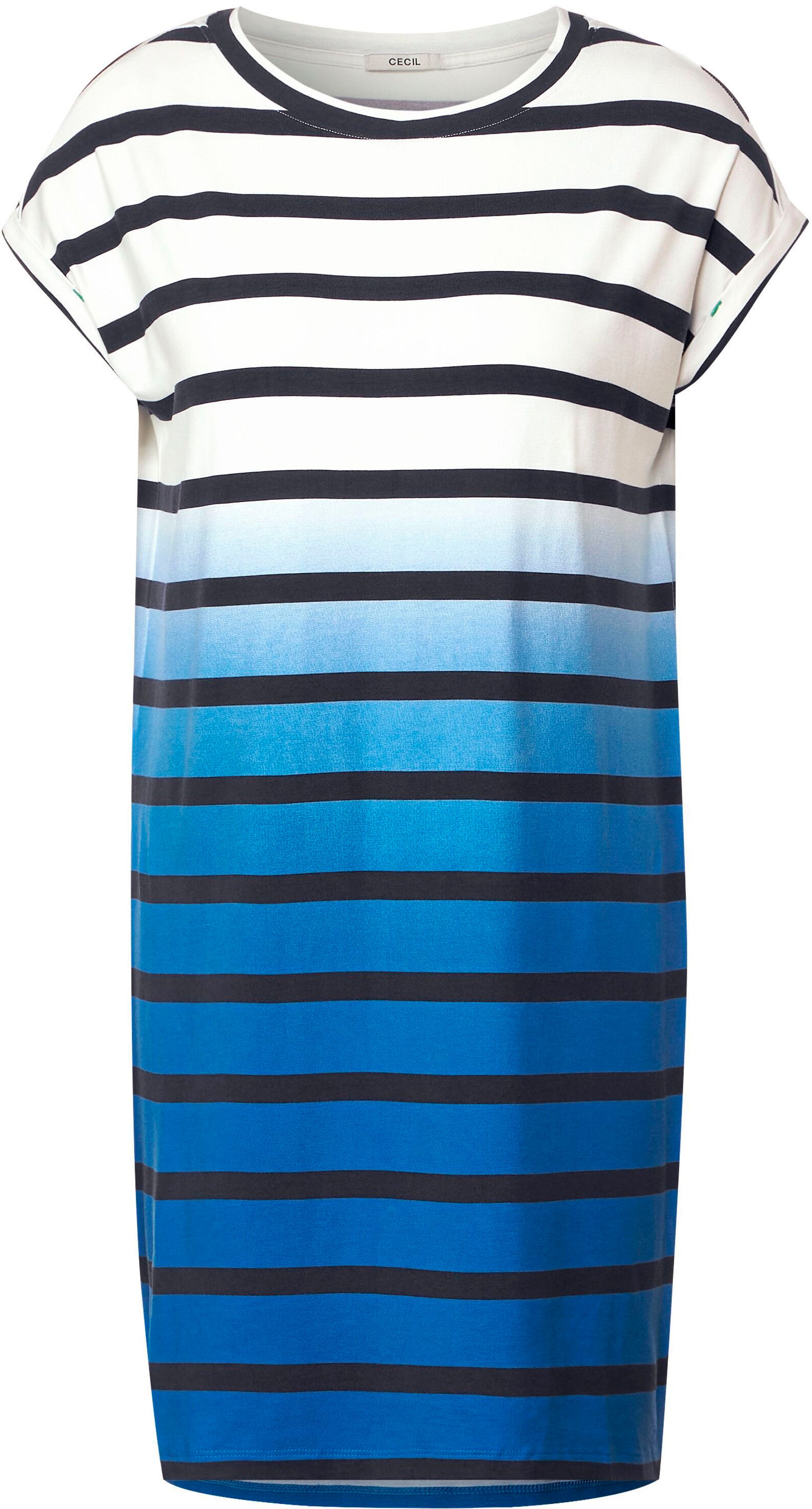 Cecil Sweatkleid Dip Falten »EOS_Striped Dye mit bei ♕ gewollten Dress«