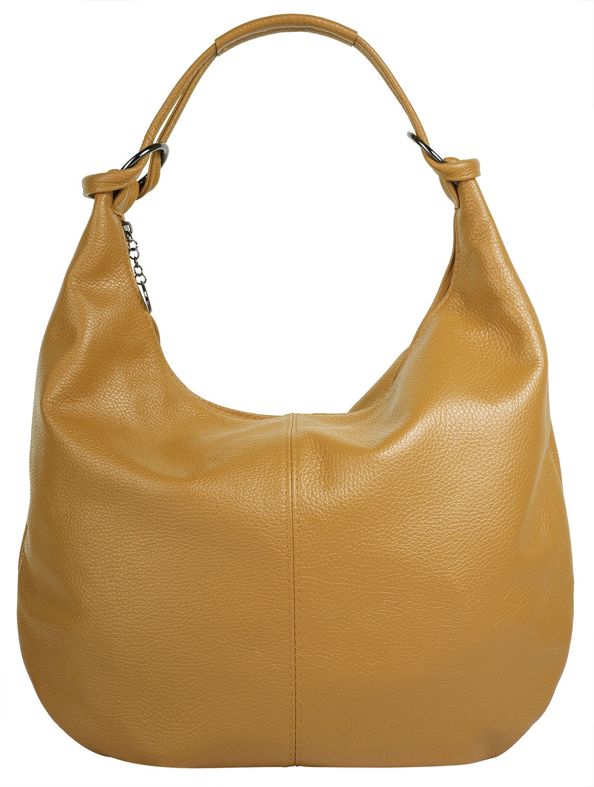 Cluty, Damen, Shopper echt Leder, Made in Italy, gelb, gelb, Höhe 33 cm x Breite 35 cm x Tiefe 7 cm
