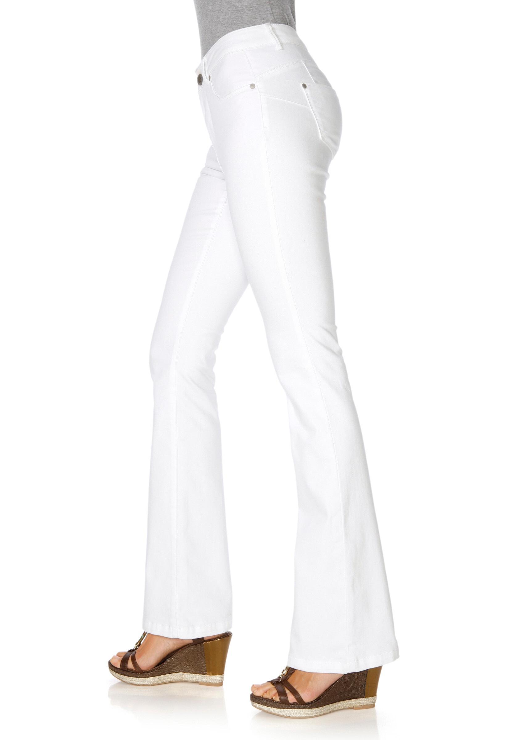 heine Bootcut-Jeans »Bauchweg-Jeans Bootcut-Jeans mit Bauchweg-Effekt«