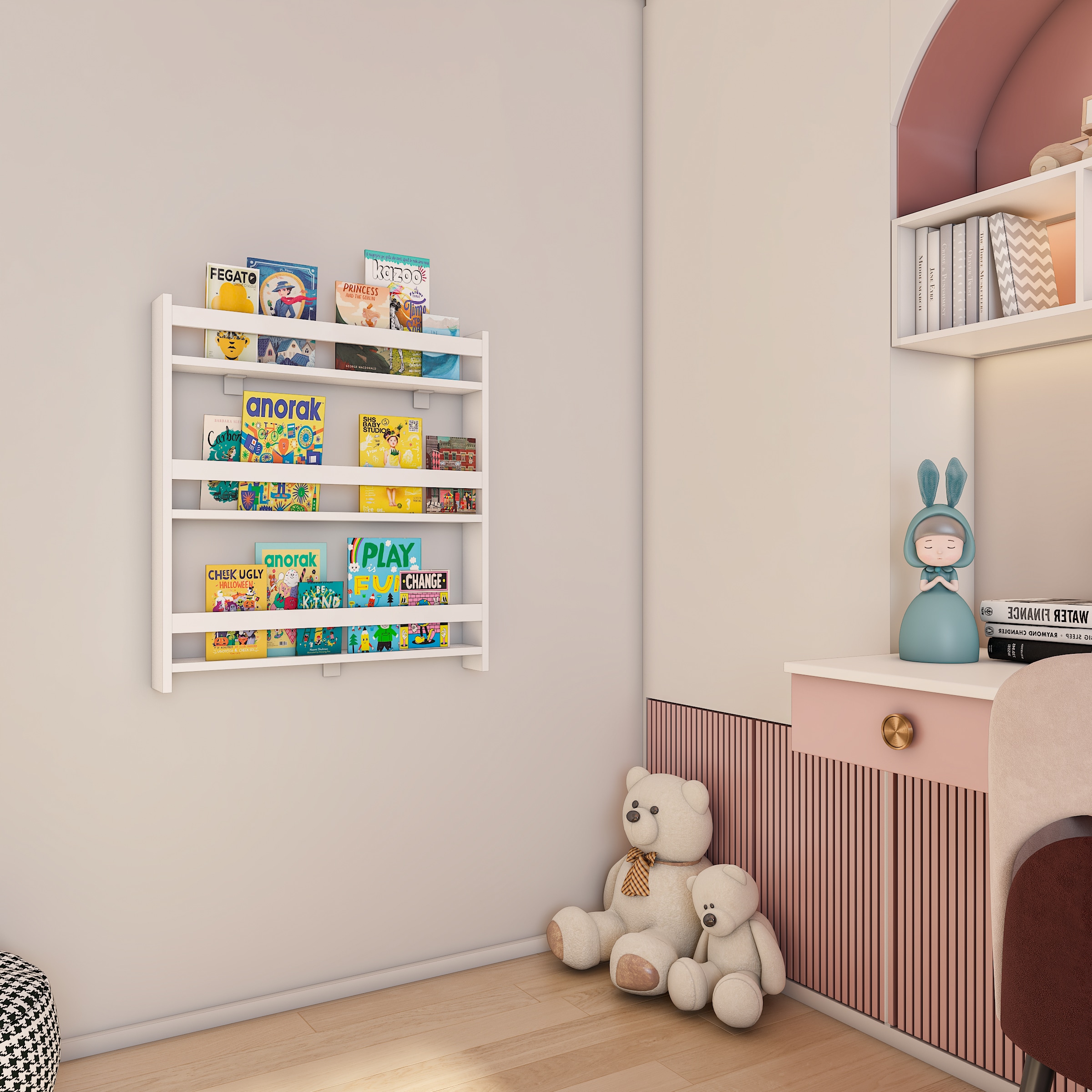 VCM Wandregal »Holz Kinderregal Bücherregal Kinder Regal Kidos«