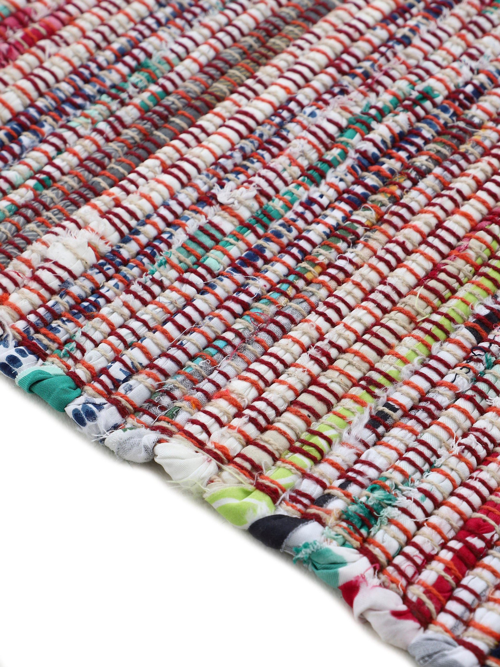 carpetfine Teppich »Kelim Chindi , Wendeteppich« rechteckig 6 mm Höhe handgewebt, Fleckerlteppich mit Fransen, auch vielen in Läufergrößen