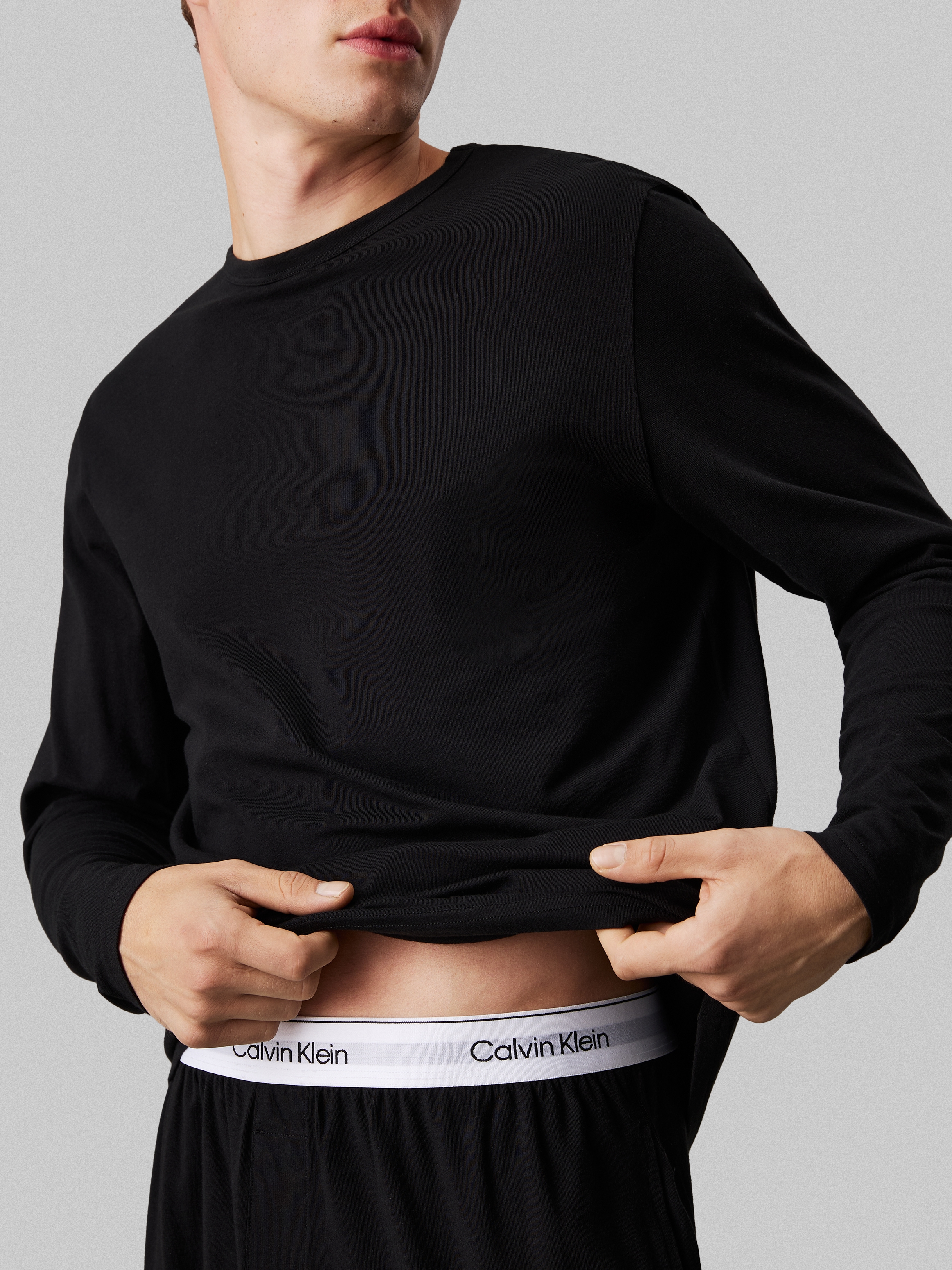 Calvin Klein Underwear Pyjama »L/S JOGGER SET«, (Set, 2 tlg.), mit schmalem Bein