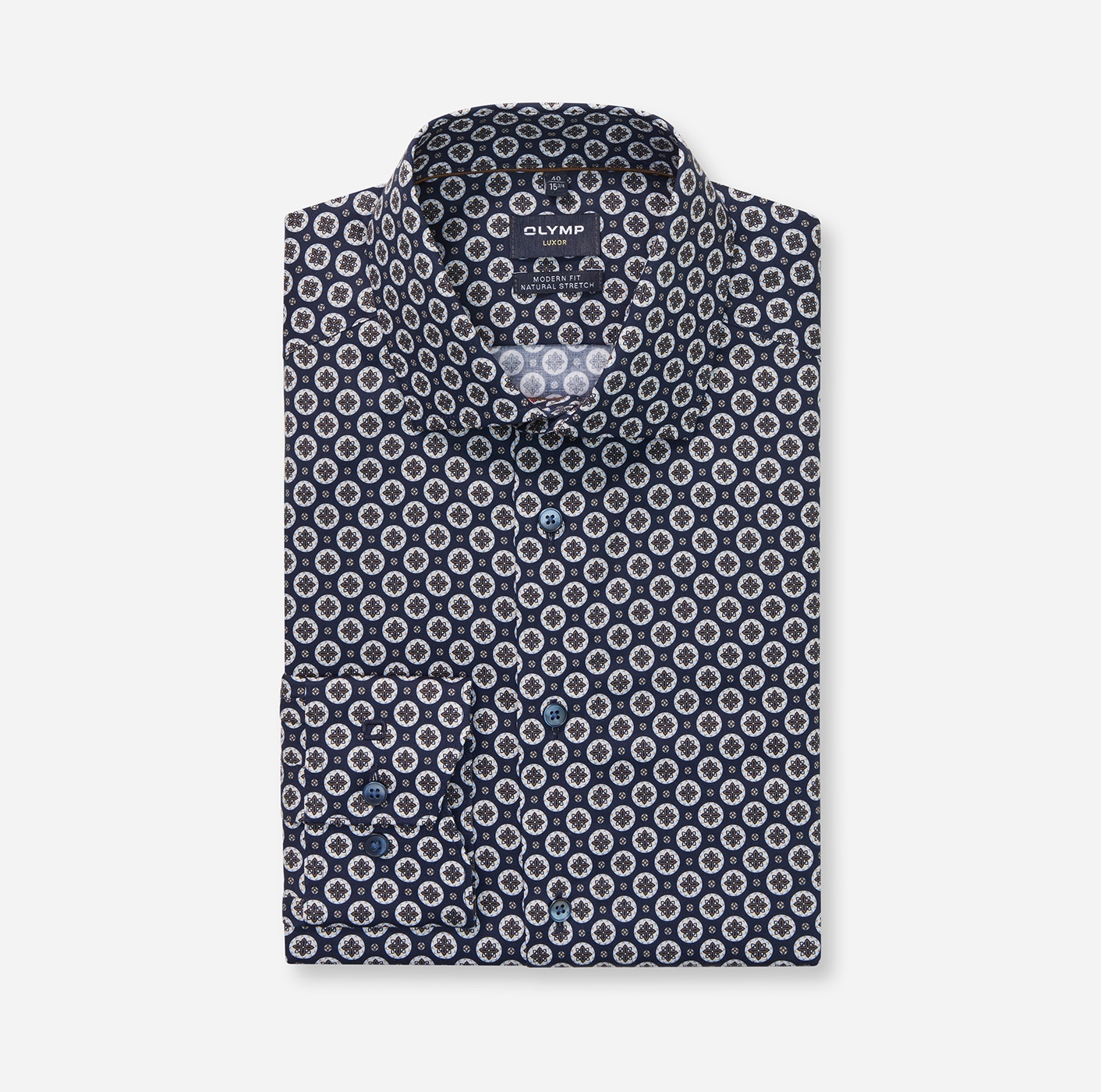 OLYMP Langarmhemd »Luxor modern fit« Royal Kentkragen, Businesshemd