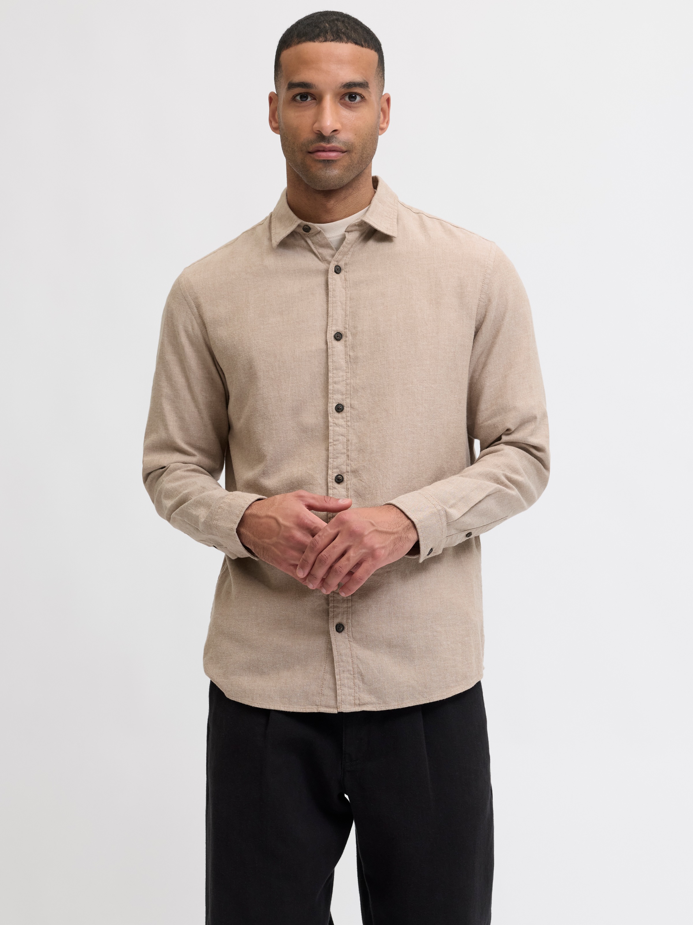 Jack & Jones Langarmhemd »JJECLASSIC MELANGE SHIRT L/S NOOS«