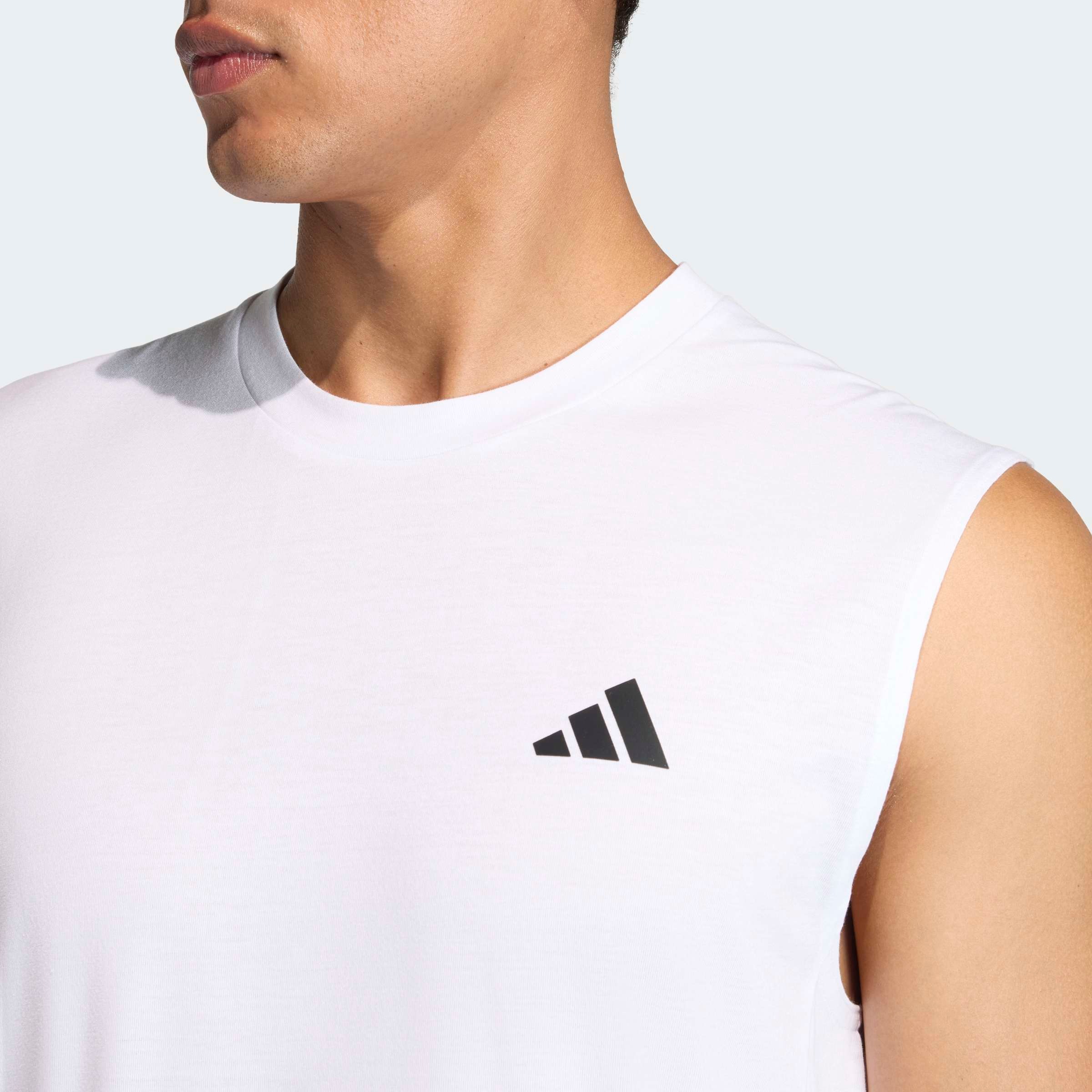 adidas Performance Tanktop »WORKOUT ESSENTIALS FEELREADY ÄRMELLOSES« für Erwachsene, aus Polyester und Baumwolle