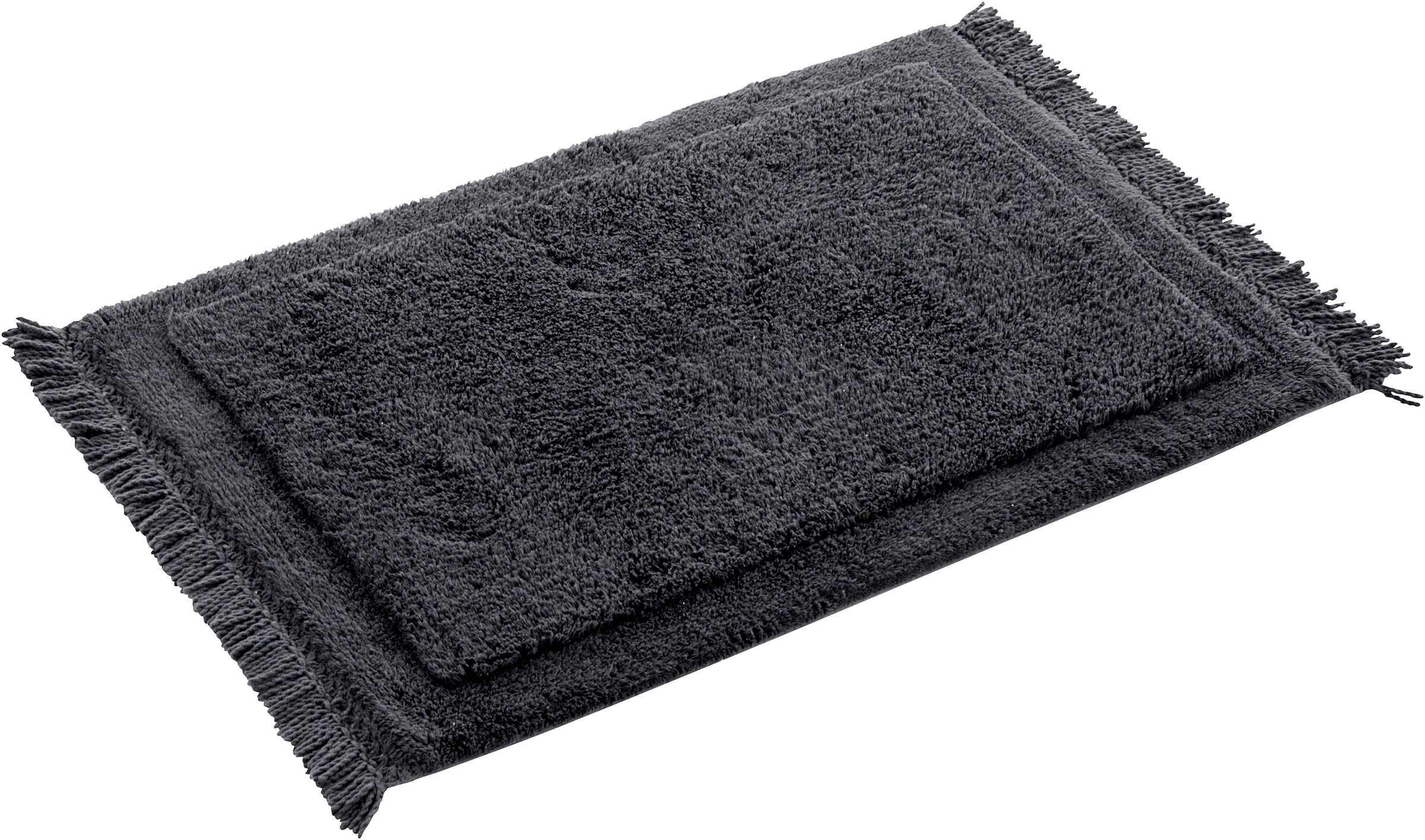LeGer Home by Lena Gercke Badematte »Tamsin, Badvorleger, Badezimmer Teppich« Höhe 20 mm fußbodenheizungsgeeignet | strapazierfähig mit Fransen, Badteppich, Badematte, Baumwolle