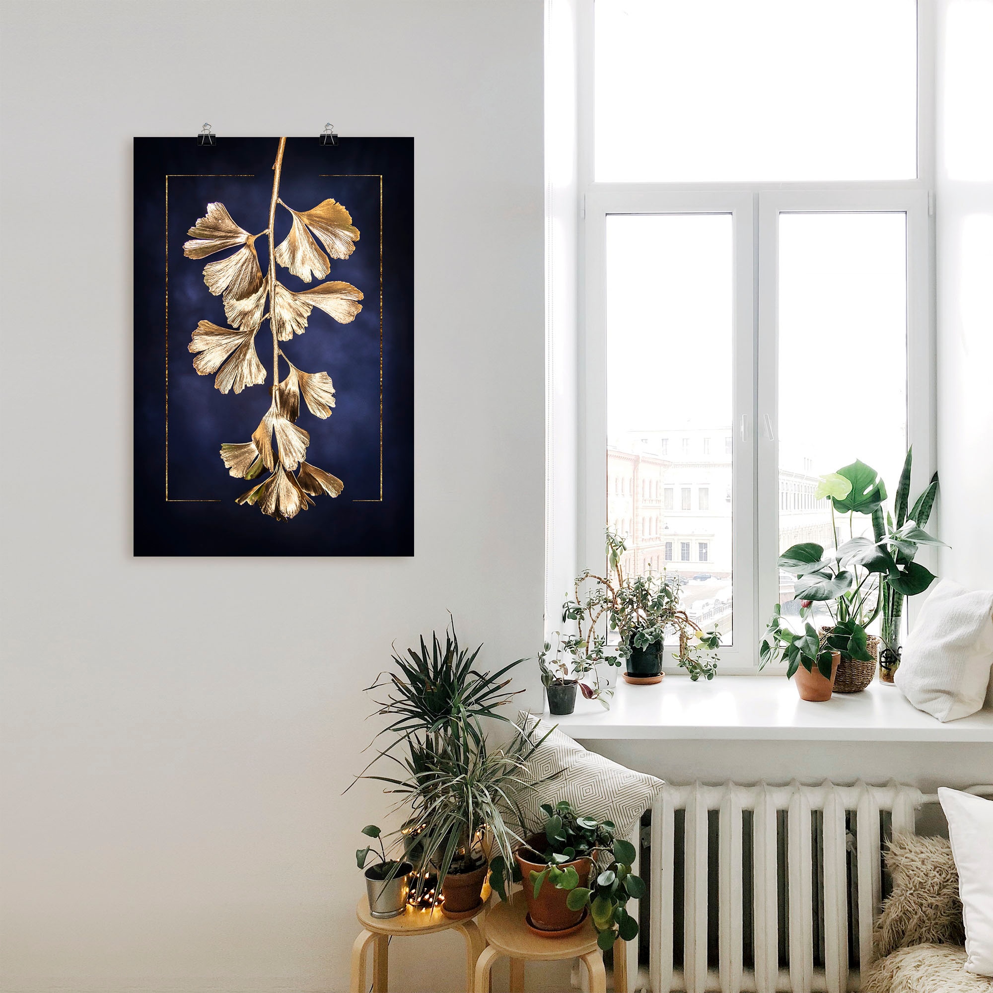 Artland Wandbild »Goldener Gingko« Blätterbilder 1 Stk. tlg. als Leinwandbild, Poster in verschied. Größen