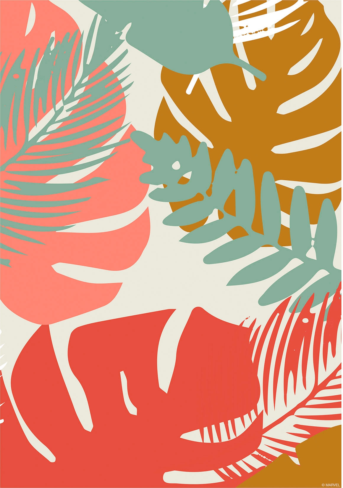 Komar Wandbild »Winter Tropics Black Panther Plants«, (1 St.), Deutsches Premium-Poster Fotopapier mit seidenmatter Oberfläche und hoher Lichtbeständigkeit. Für fotorealistische Drucke mit gestochen scharfen Details und hervorragender Farbbrillanz.