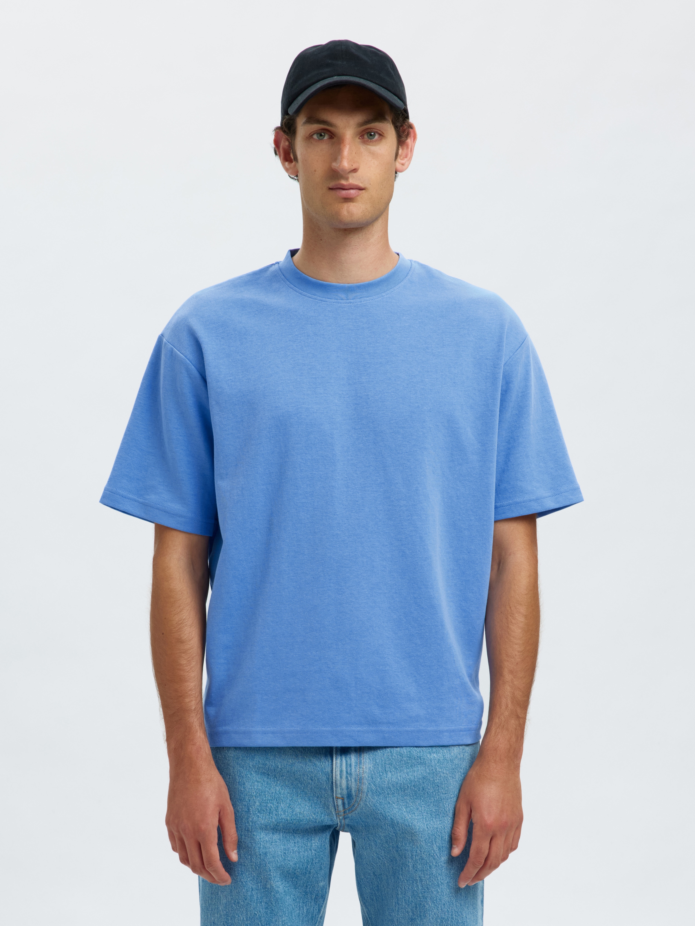 SELECTED Rundhalsshirt »SLHLOOSEOSCAR SS O-NECK TEE NOOS«