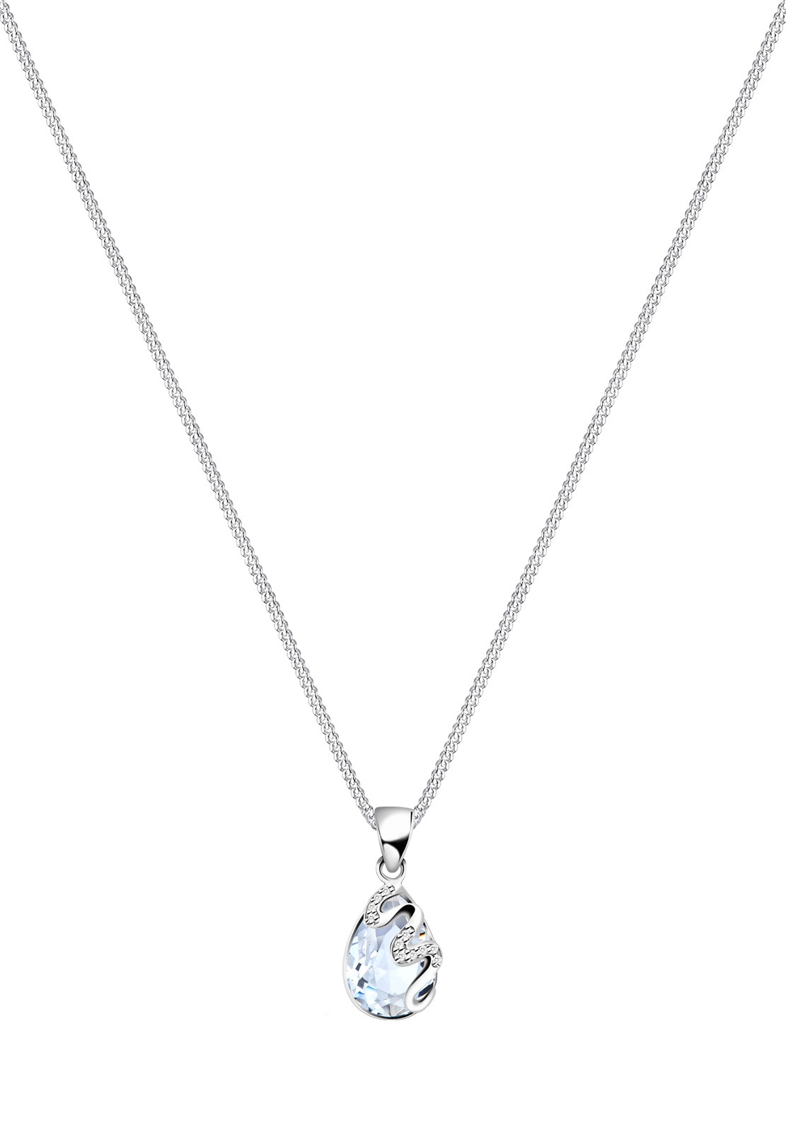 Elli Silberkette »Halskette Tropfen Zirkonia Kristalle 925 Silber«