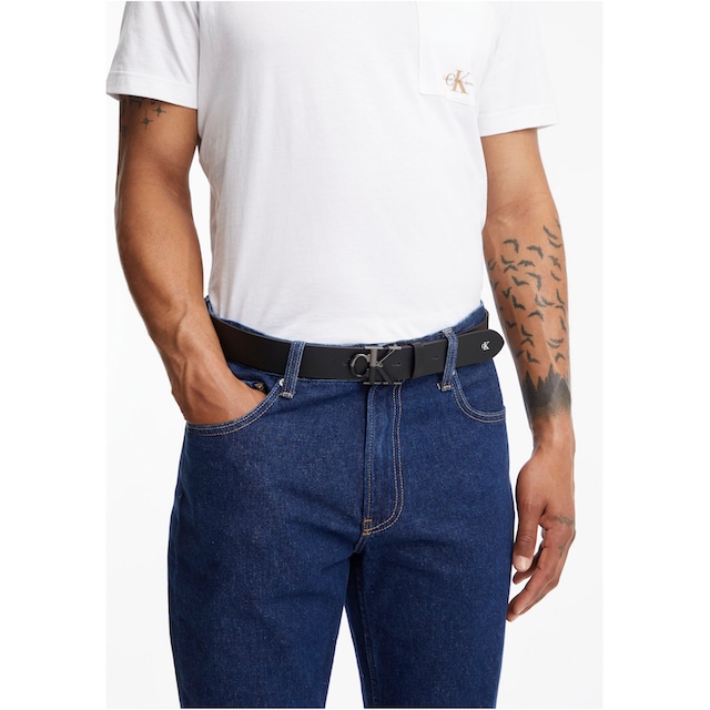 Calvin Klein Jeans Ledergürtel »ROUND MONO PLAQUE BELT 35MM«, mit  Logoprägung bestellen | UNIVERSAL