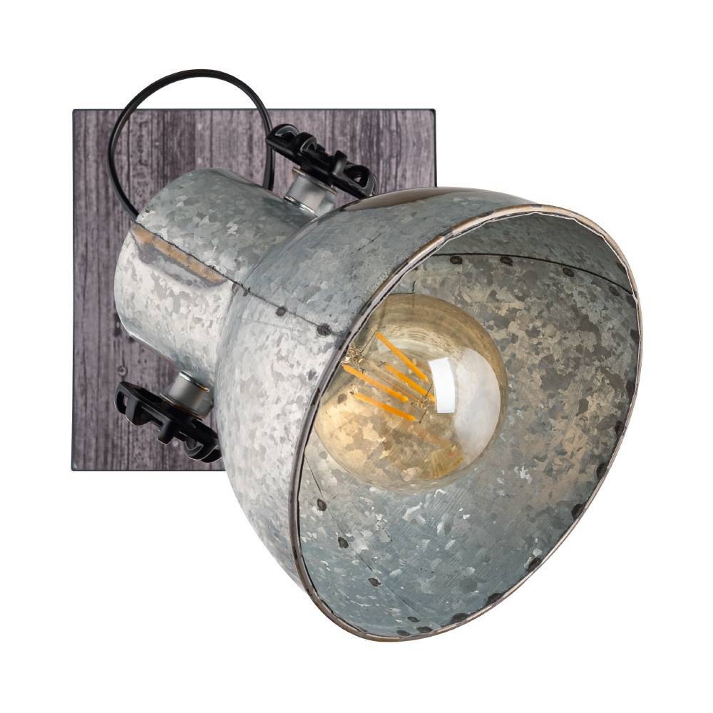EGLO Wandstrahler »BARNSTAPLE«, 1 flammig, Leuchtmittel E27 | ohne Leuchtmittel, Wandspot aus Stahl, schwenkbar, exkl. E27 (max. 40W), Lampe, Spot