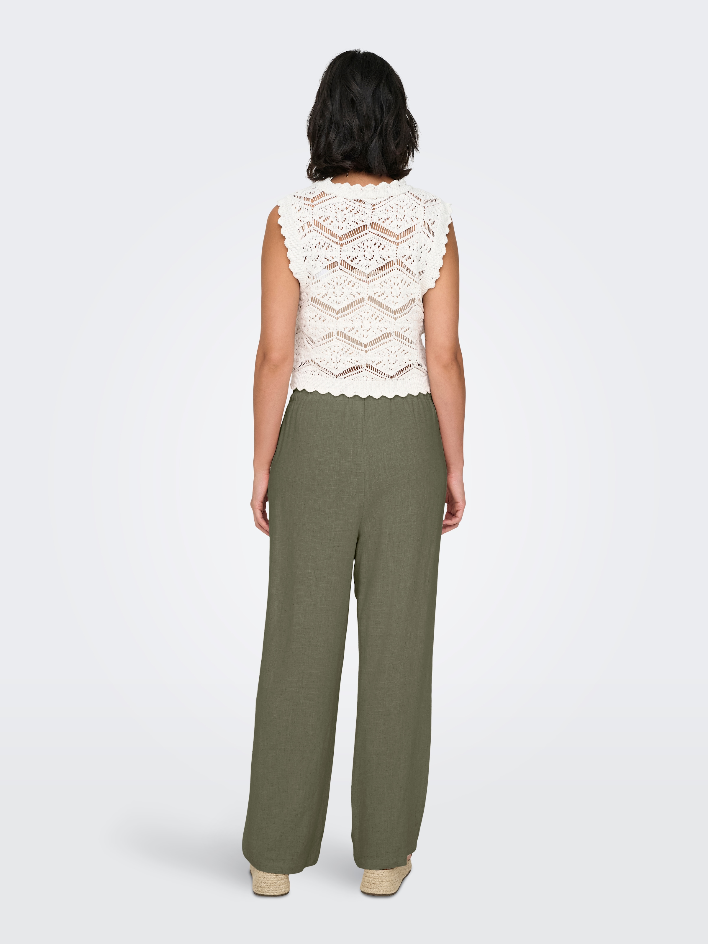 ONLY Schlupfhose »ONLSIESTA MW PULL-UP LINEN BL PNT NOOS«  Viskosemischung, straight fit