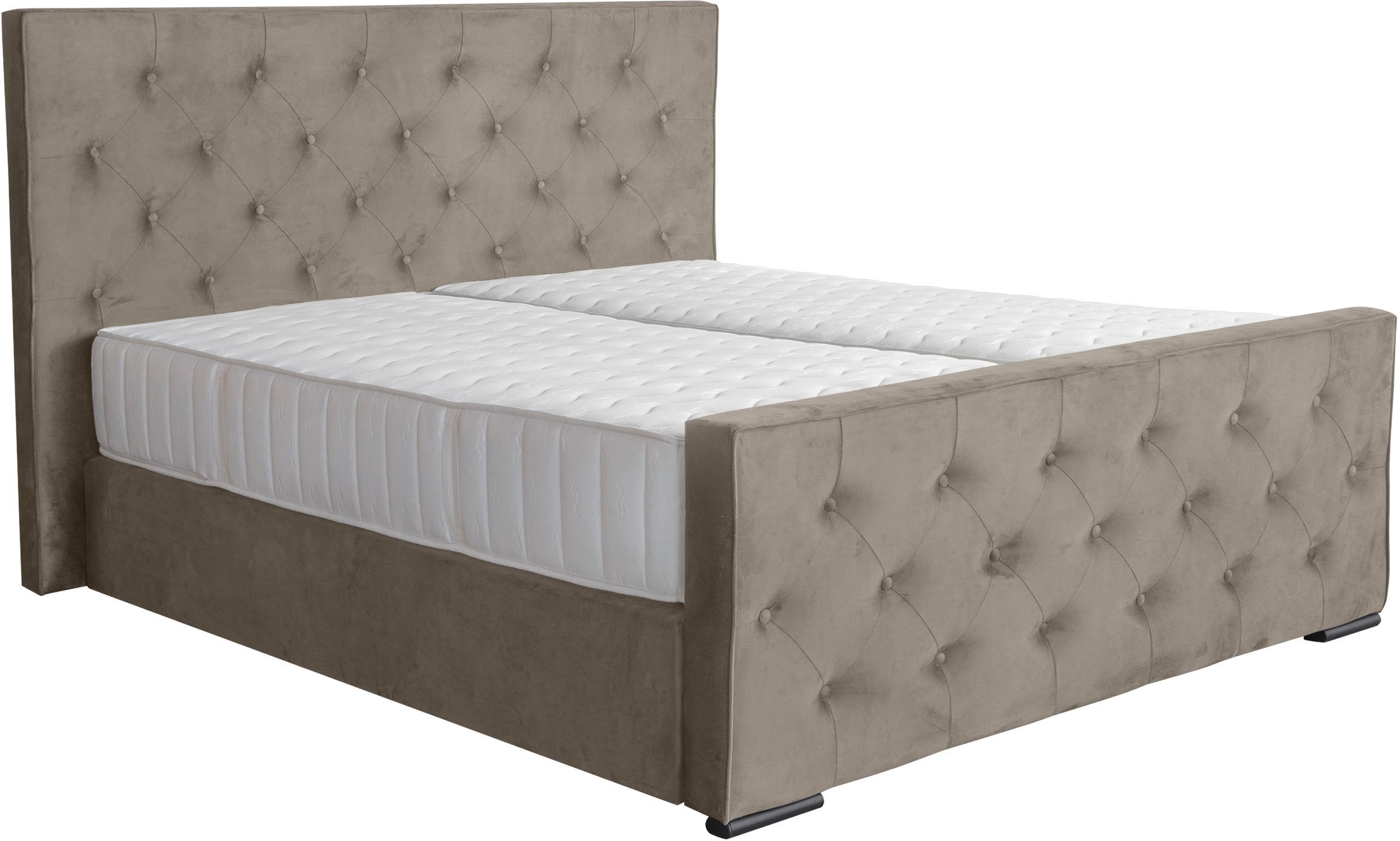 COLLECTION AB Boxspringbett »Florence inkl. Kingsize (28 cm) Matratze (H3) mit integriertem Topper«, inkl. Bettkasten, erhältlich in der Breite 180 cm