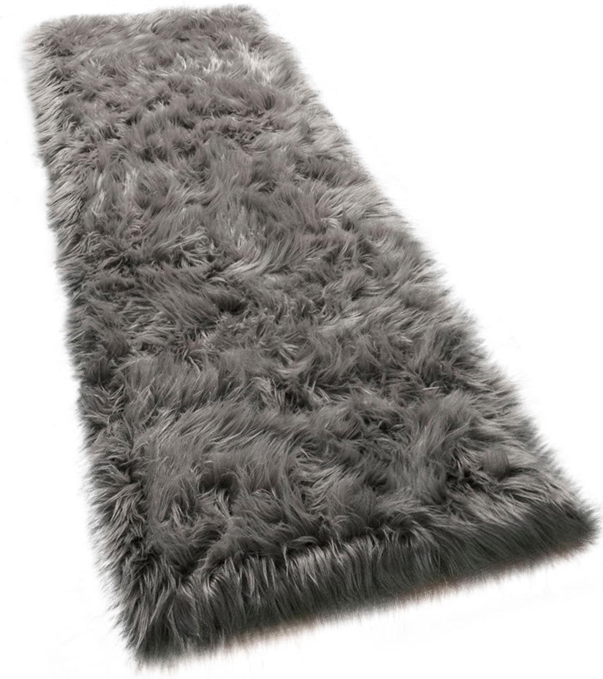 Paco Home Hochflor-Läufer »Playa 960«, rechteckig, 64 mm Höhe, Läufer, Kunstfell, Flokati-Optik, weich und flauschig, Uni-Farben