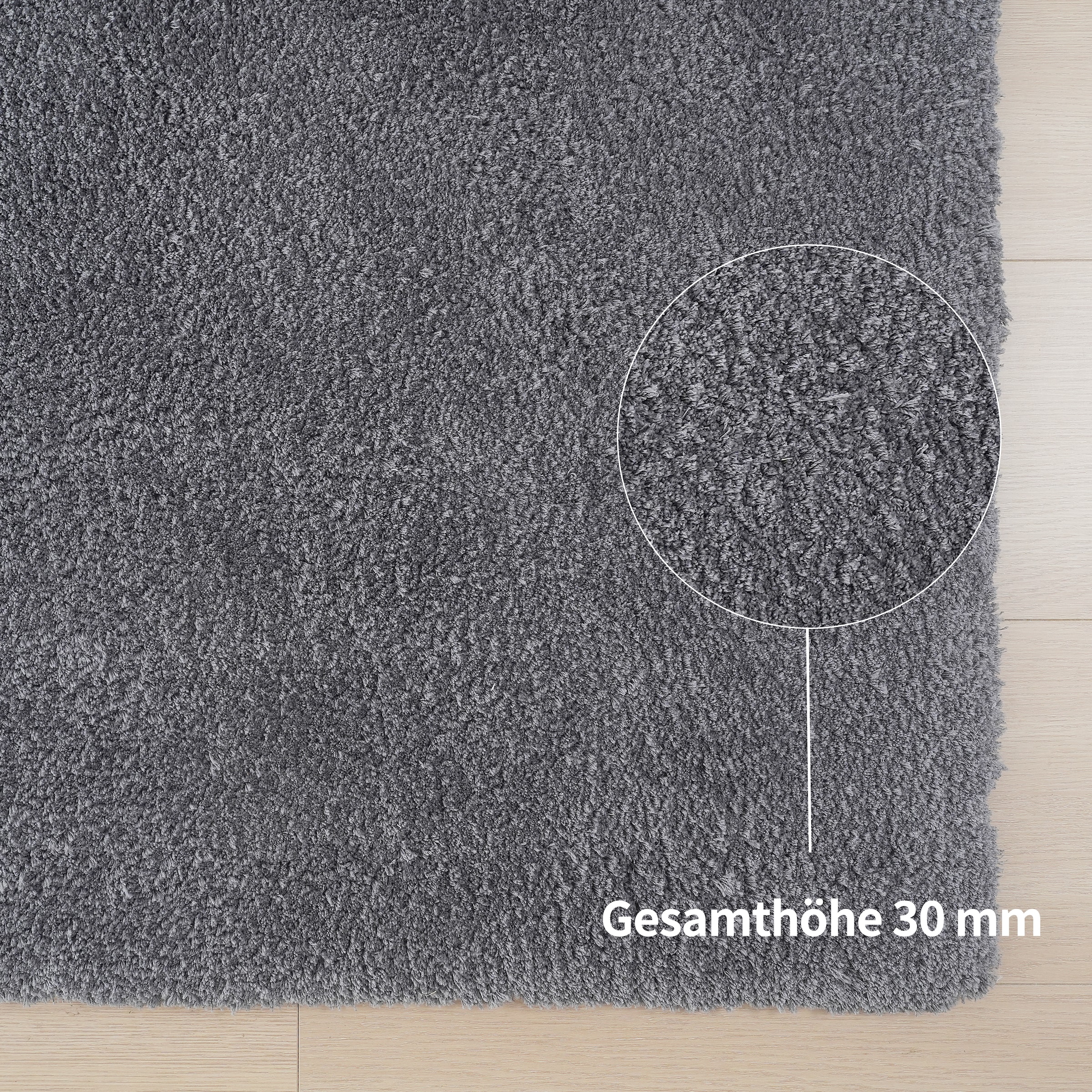 my home Hochflor-Läufer »Microfaser Teppich Magong, besonders weich, sehr feiner Flor«, rechteckig, 25 mm Höhe, uni Teppiche, Wohnzimmer, Schlafzimmer, Kinderzimmer, Flur, Brücke
