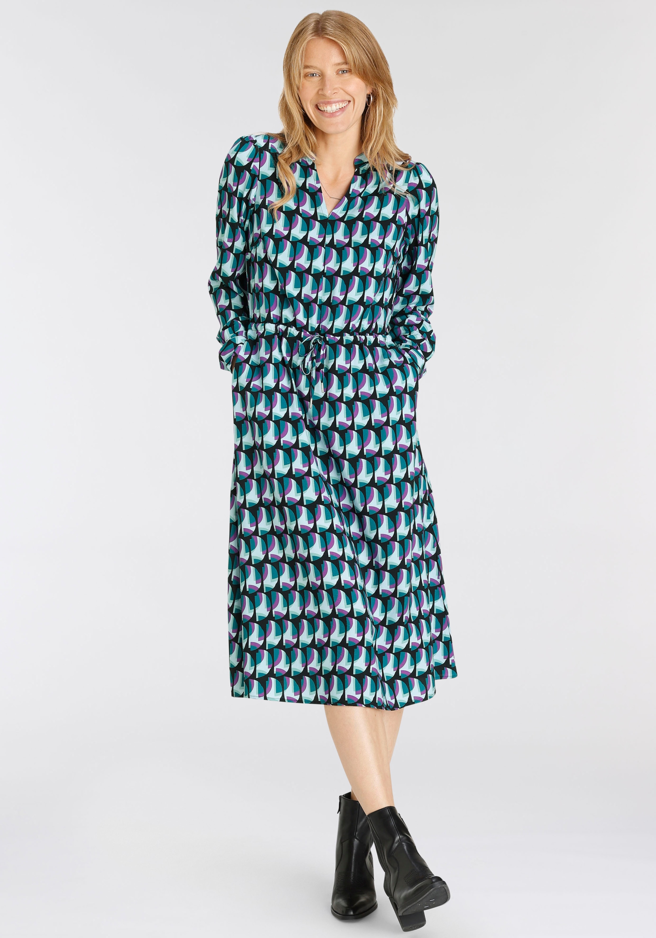 Allover-Print PARIS ♕ mit bei Hemdblusenkleid, HECHTER elegantem