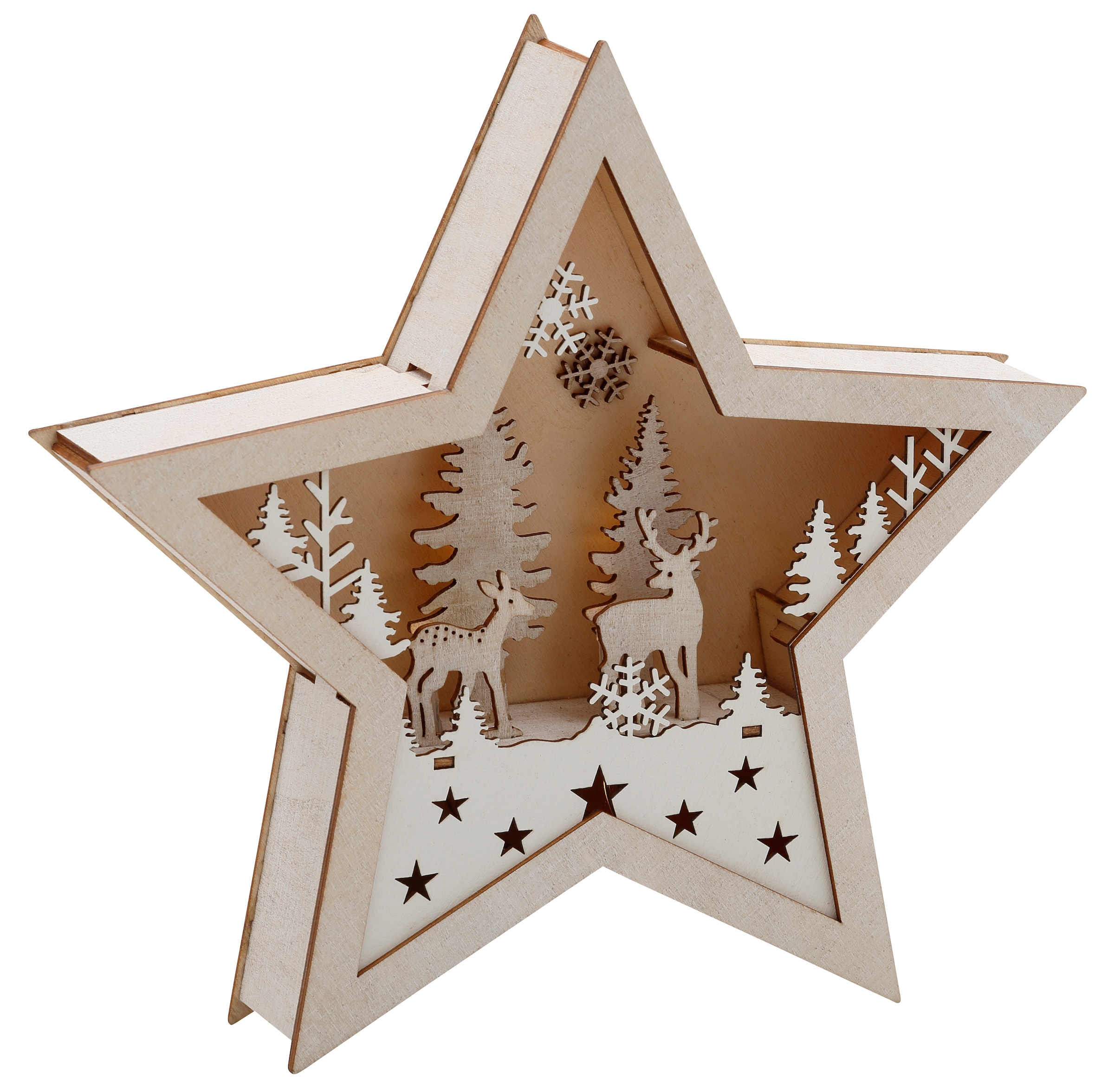 Home affaire Dekostern »Weihnachtsstern, Weihnachtsdeko«, mit Landschaftsszene