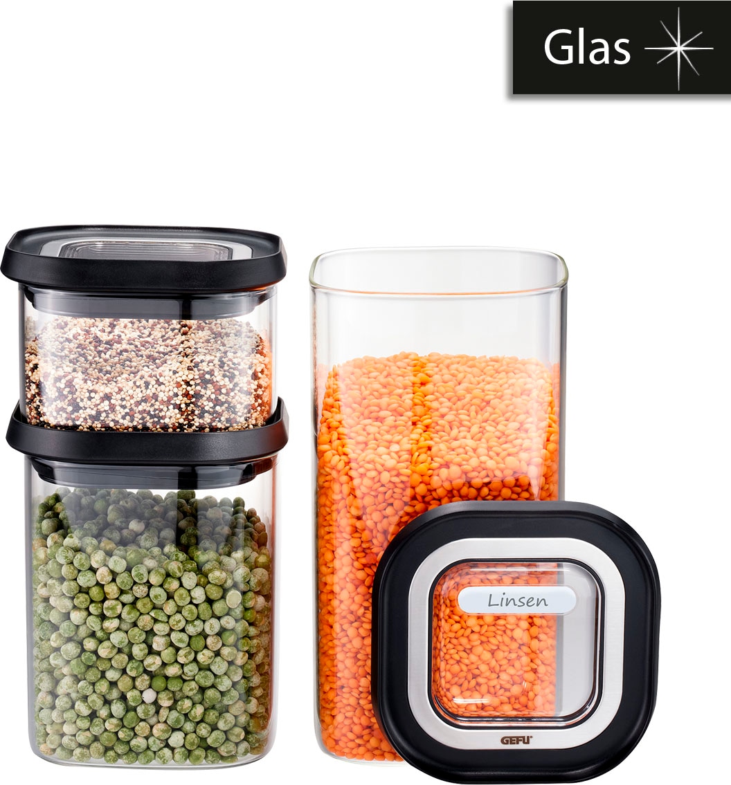 GEFU Vorratsglas "PANTRY" Stapelbar, luftdicht, transparent, platzsparend