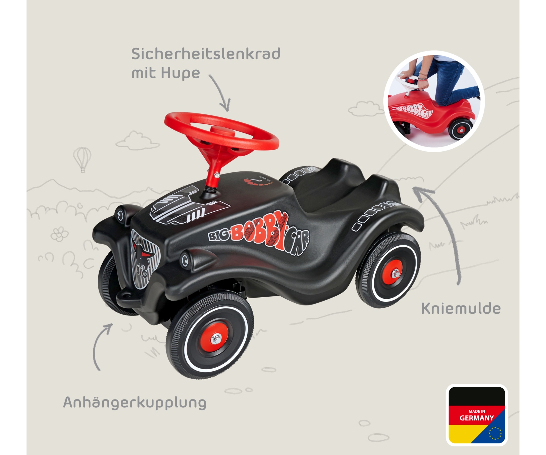 BIG Rutscherauto »BIG Bobby Car Classic GT« Made in Germany