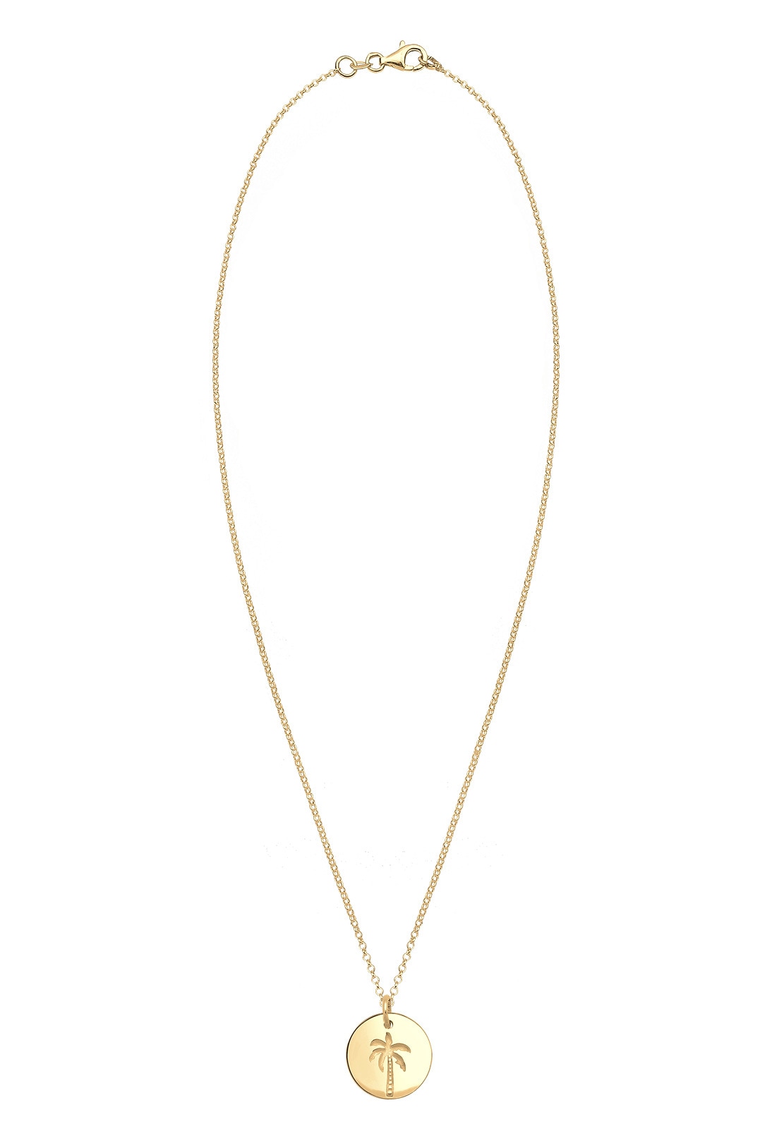 Elli Kette mit Anhänger »Halskette Palme Tropical Flair 925 Sterling Silber«