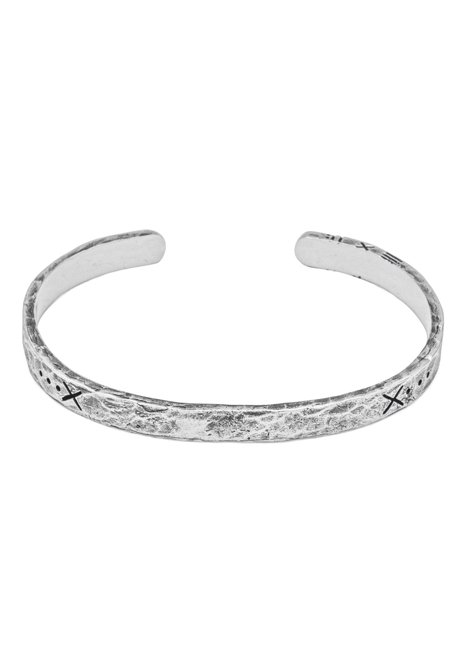 HAZE & GLORY Armreif »Armband Armreif - Salvation gehämmert 925 Silber«