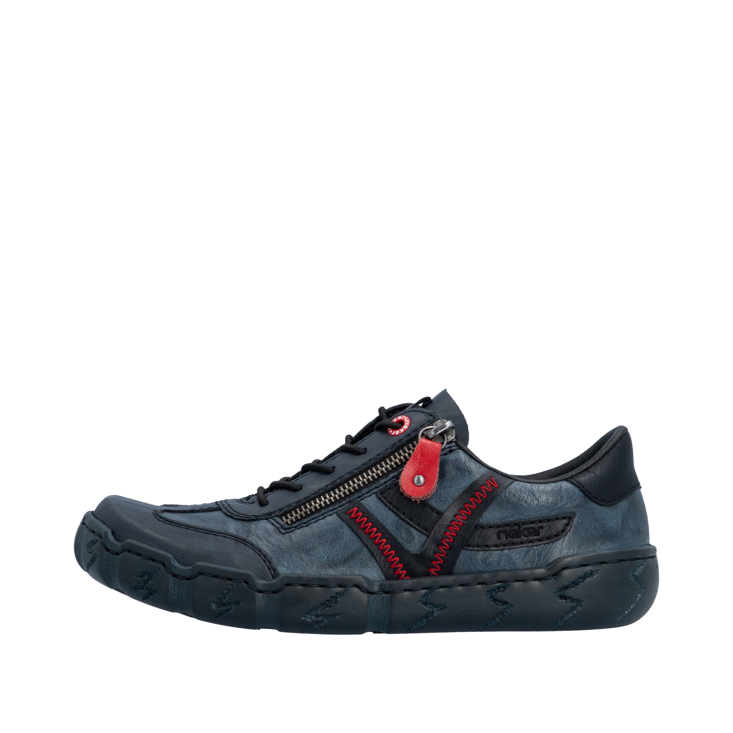 Rieker Sneaker  Schnürschuh, Halbschuh, Freizeitschuh mit Ziernähte
