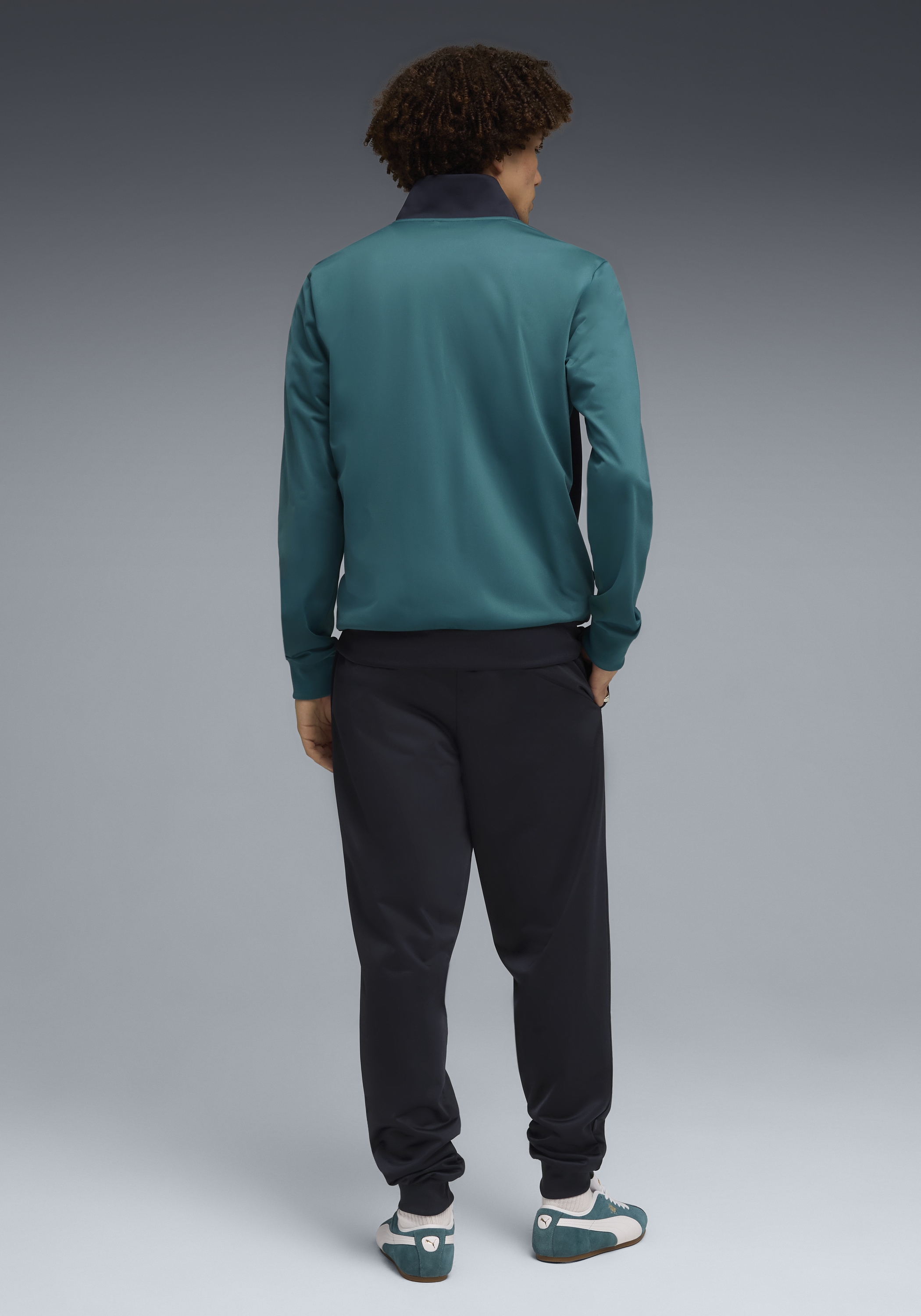 PUMA Trainingsanzug »POLY COLORBLOCK SUIT« 2 tlg. Regular Fit, ohne Kapuze