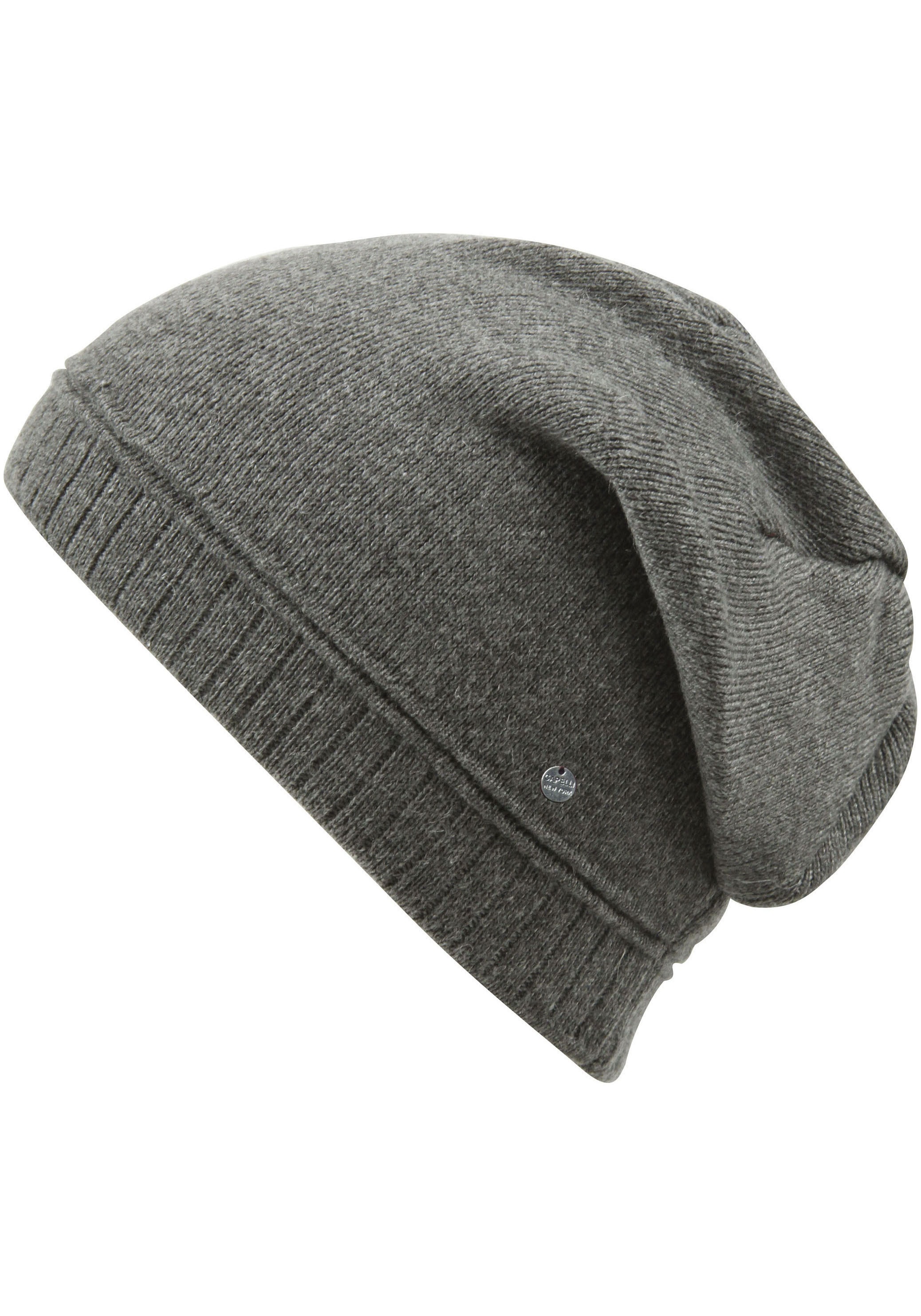 Beanie, (Packung), mit Metall-Logo an der Krempe