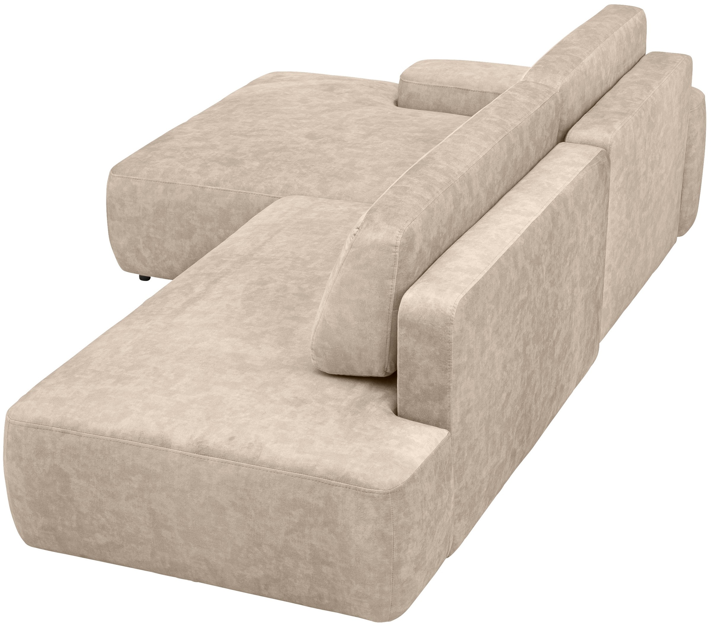 INOSIGN Ecksofa »TORGE, Schlafsofa Cord, Samtvelours u. Strukur fein, Couch in L-Form«, Schlaffunktion und Bettkasten, Liegefläche: 210x125 cm, neues Design