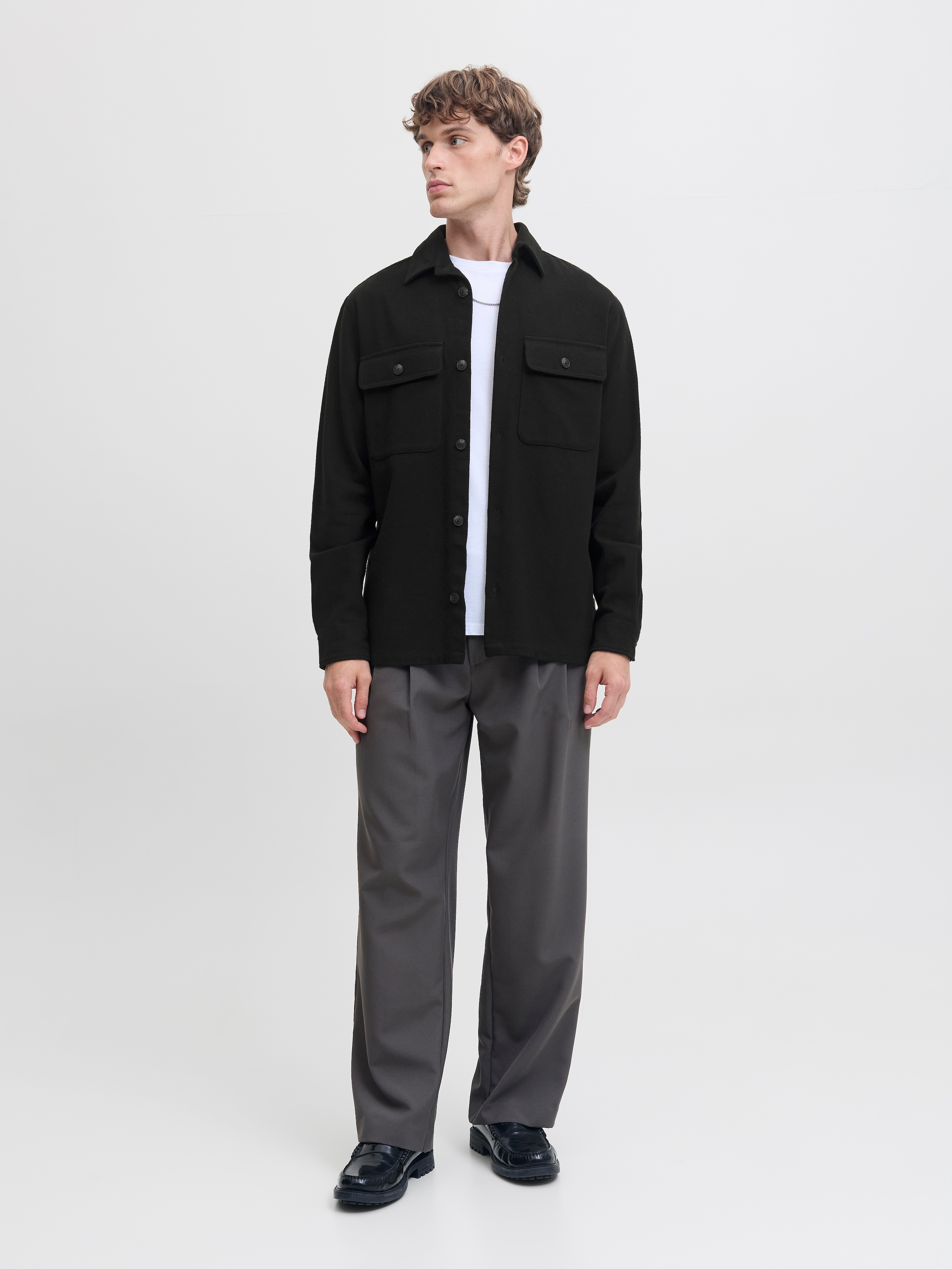 Jack & Jones Langarmhemd »JPRRAYLE MELANGE SOLID L/S OVERSHIRT SN«