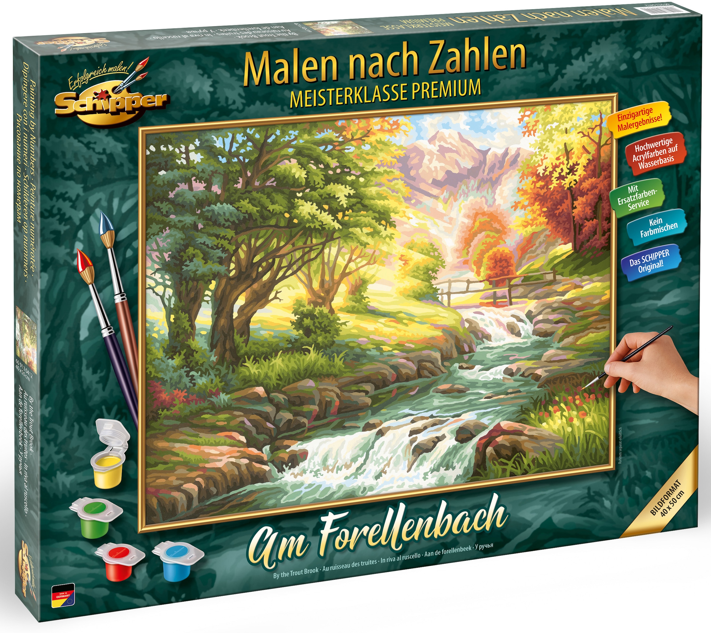 Schipper Malen nach Zahlen »Meisterklasse Premium - Forellenbach«, Made in Germany