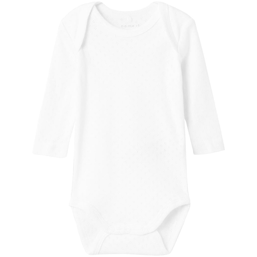 Name It Langarmbody »NBFBODY 2P LS WHITE NEEDLEDROP NOOS«, (Set, 2 tlg., 2er Set)