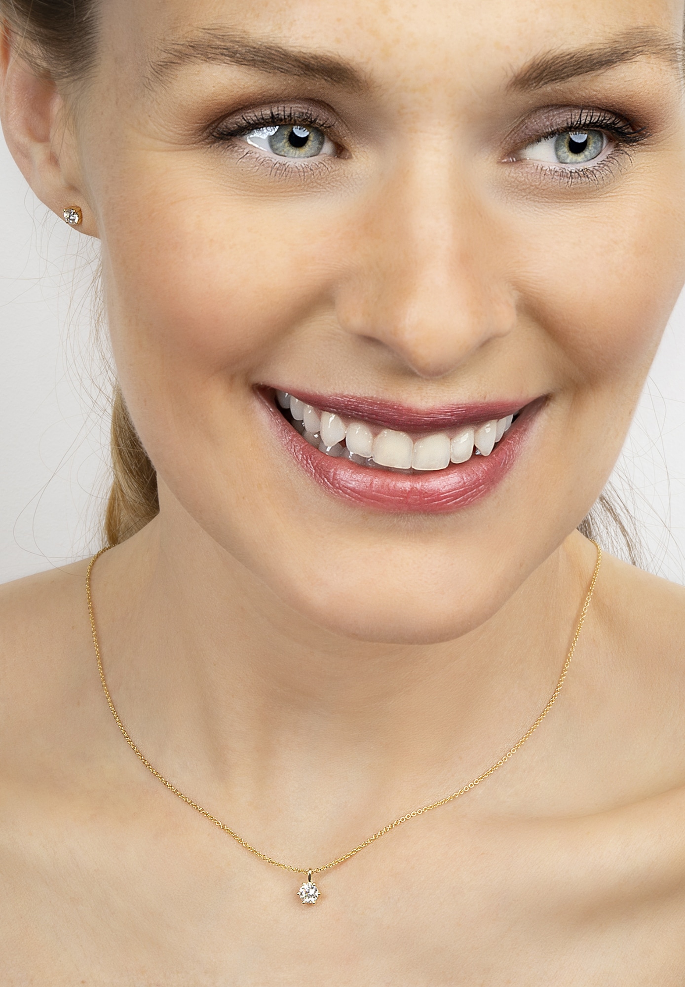 ONE ELEMENT Kettenanhänger »0.25 ct Diamant Brillant Anhänger aus 585 Gelbgold«