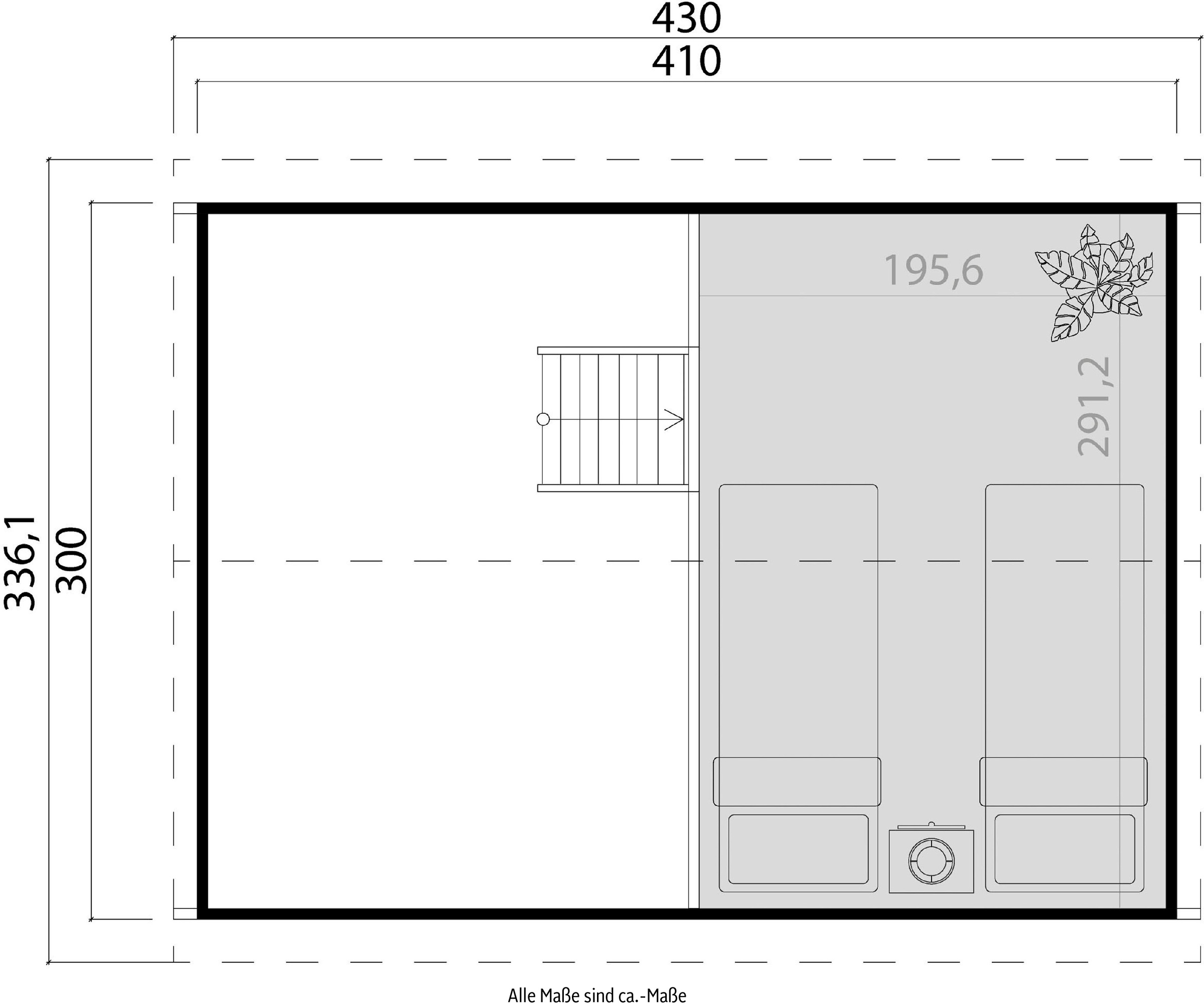 LASITA MAJA Gartenhaus »MURANO«, (Set, inkl. Fussbodenbretter zum verlegen)