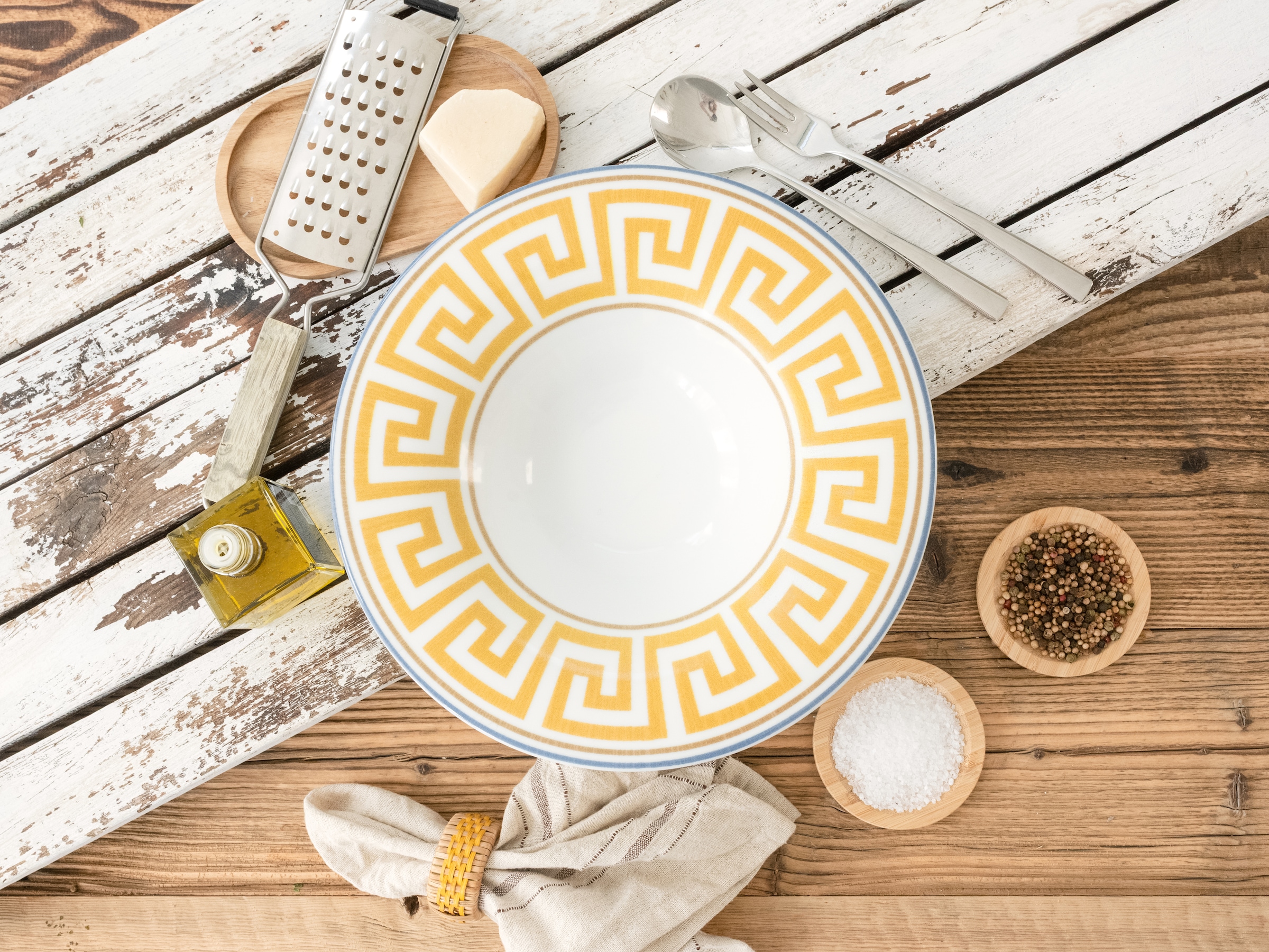 CreaTable Pastateller »Gourmet Athena, Teller Set, 4-tlg.« Griechische Eleganz, Vielseitig einsetzbar