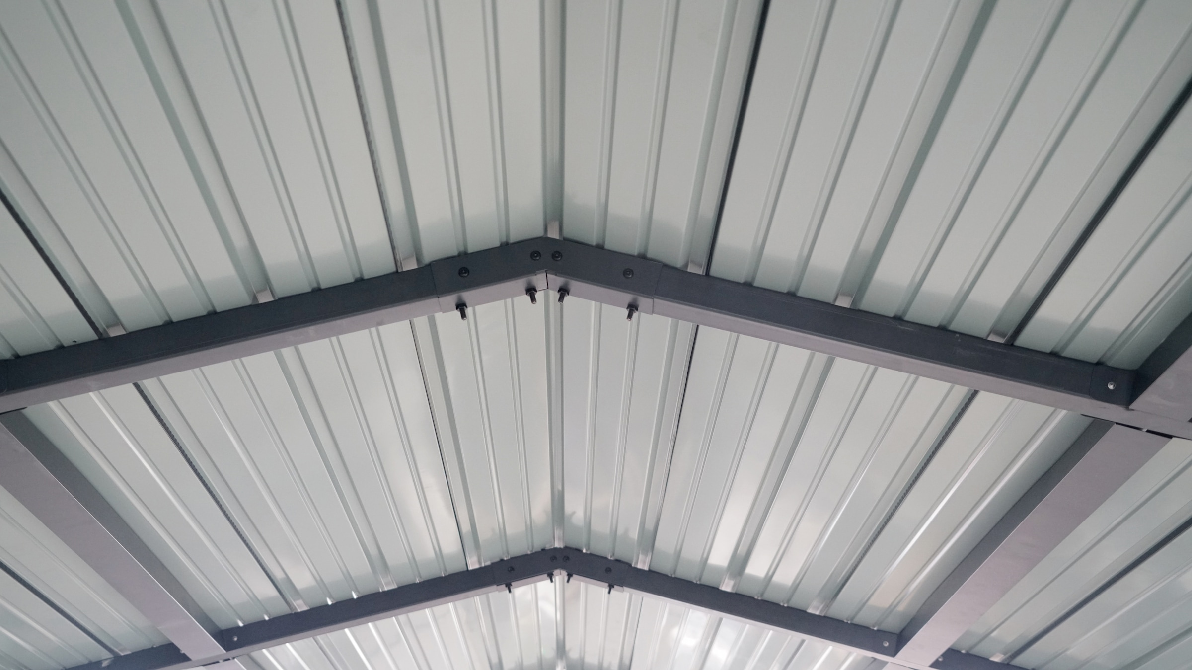WESTMANN Doppelcarport »Kopenhagen L Grau« Stahl Grau wetterfeste Konstruktion durch pulverbeschichtete Oberfläche