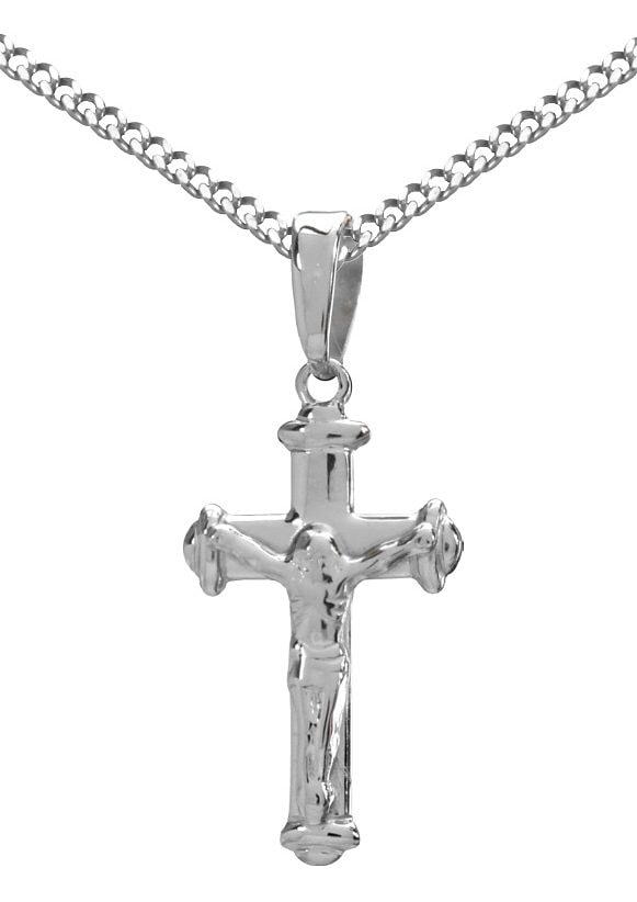 Firetti Kette mit Anhänger »Schmuck Geschenk Silber 925 Halsschmuck  Halskette Panzerkette Kreuz«, zu Hoodie, Kleid, Shirt, Jeans, Sneaker! Anlass  Geburtstag Weihnachten