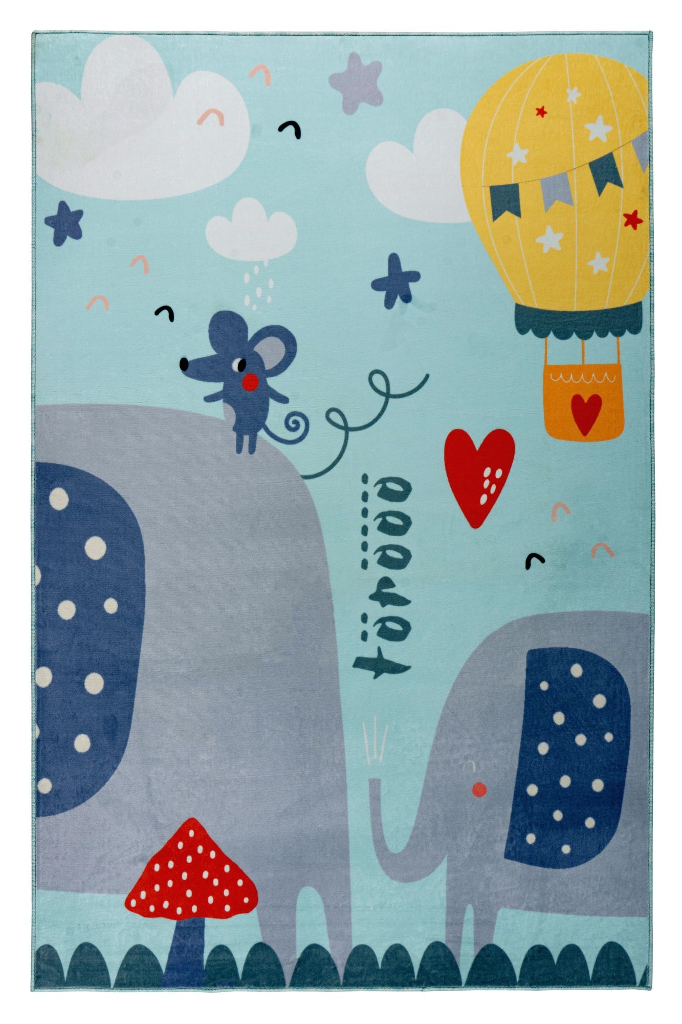 Obsession Kinderteppich »Magic Kids ML 105«, rechteckig, 8 mm Höhe, niedliches Elefanten Motiv, waschbar, Kinderzimmer