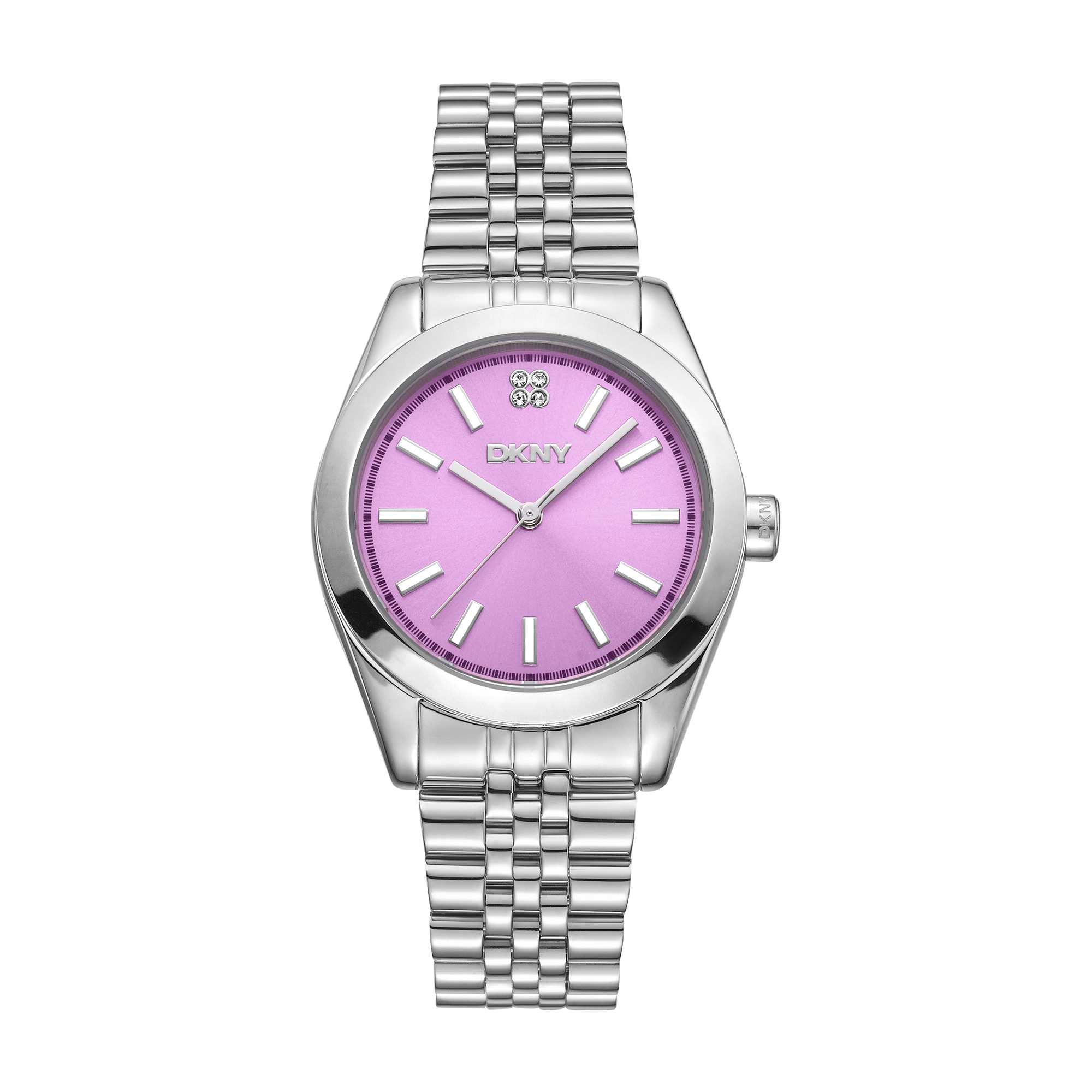 DKNY Quarzuhr »Nolita Midi« Armbanduhr, Damenuhr, Edelstahlarmband, analog