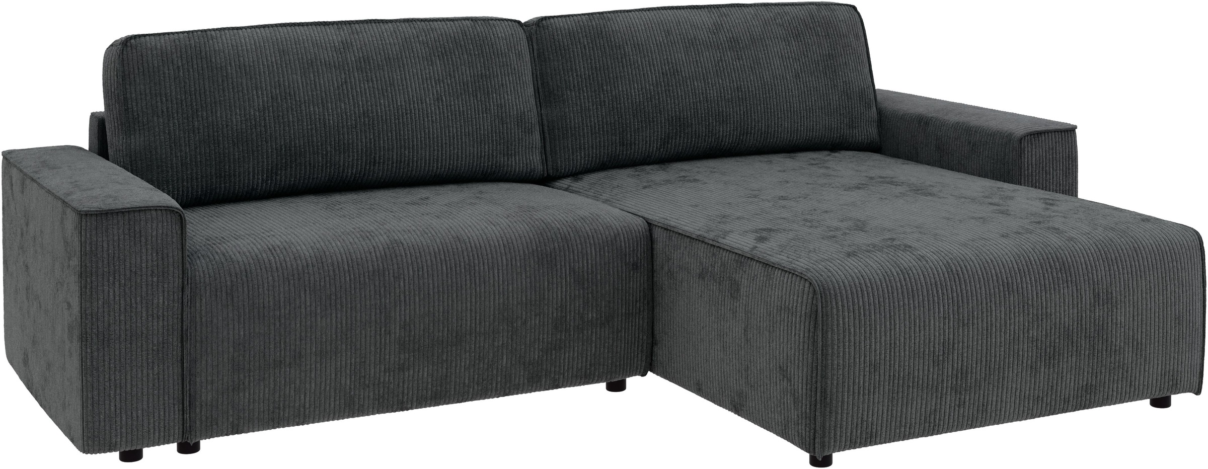 INOSIGN Ecksofa »Chance, Recamiere beidseitig montierbar, Schlaffunktion, Breite 265 cm«, in Cordstoff HYPER, mit Schlaffunktion und Bettkasten