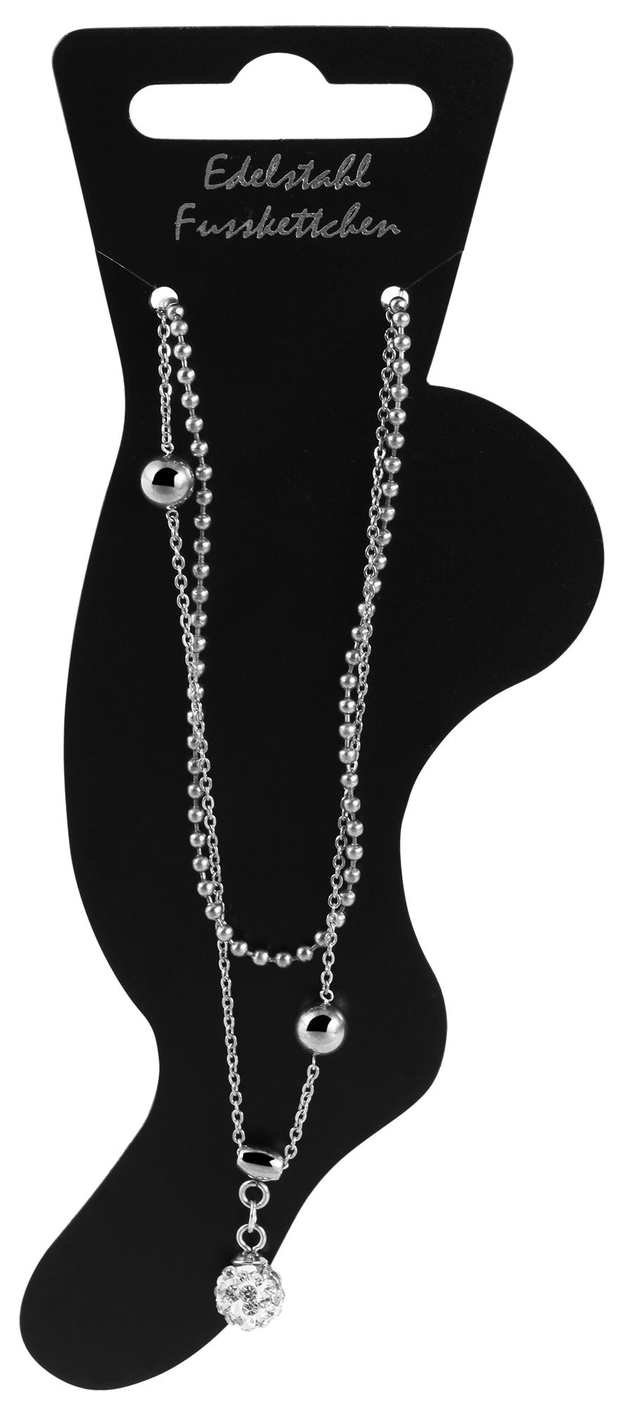 Adelia´s Armband »Damen Armband aus Edelstahl mit Strass Steinchen 24+5 cm«