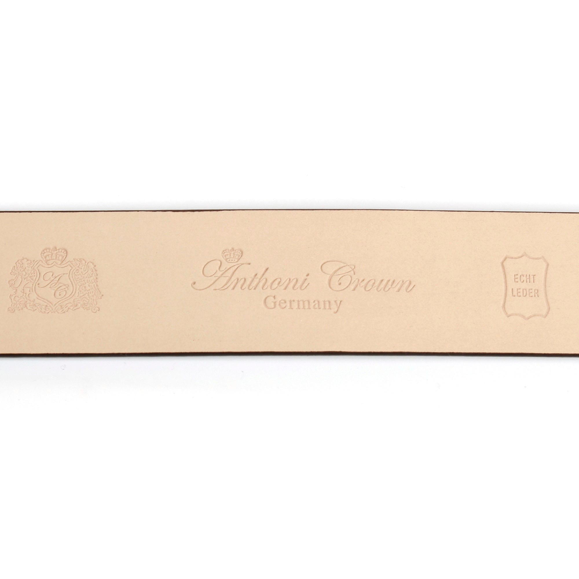 Anthoni Crown Ledergürtel, mit Hartglas-Schließe, Individuell kürzbar-Gürtel  nach Maß bestellen | UNIVERSAL