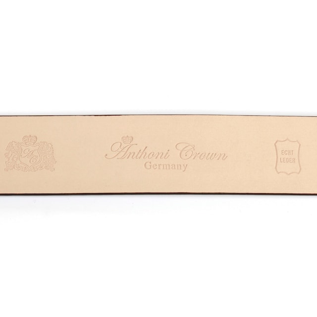 Anthoni Crown Ledergürtel, mit Hartglas-Schließe, Individuell kürzbar-Gürtel  nach Maß bestellen | UNIVERSAL | Anzuggürtel