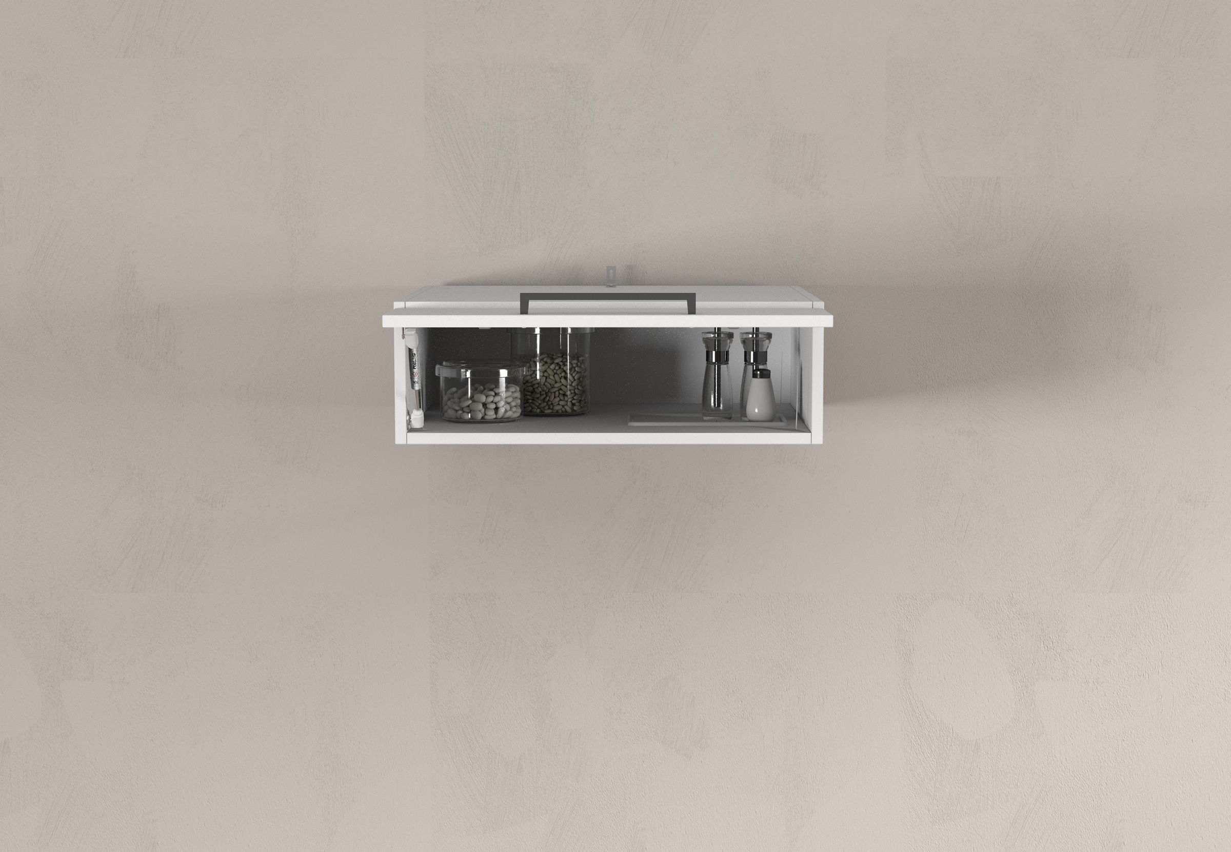 KOCHSTATION Aufsatzschrank »Luna, Hängeschrank, Küchenhängeschrank, Made in Italy« B/T/H: 60×60×20 cm, zusätzlicher Stauraum über der Arbeitsfläche