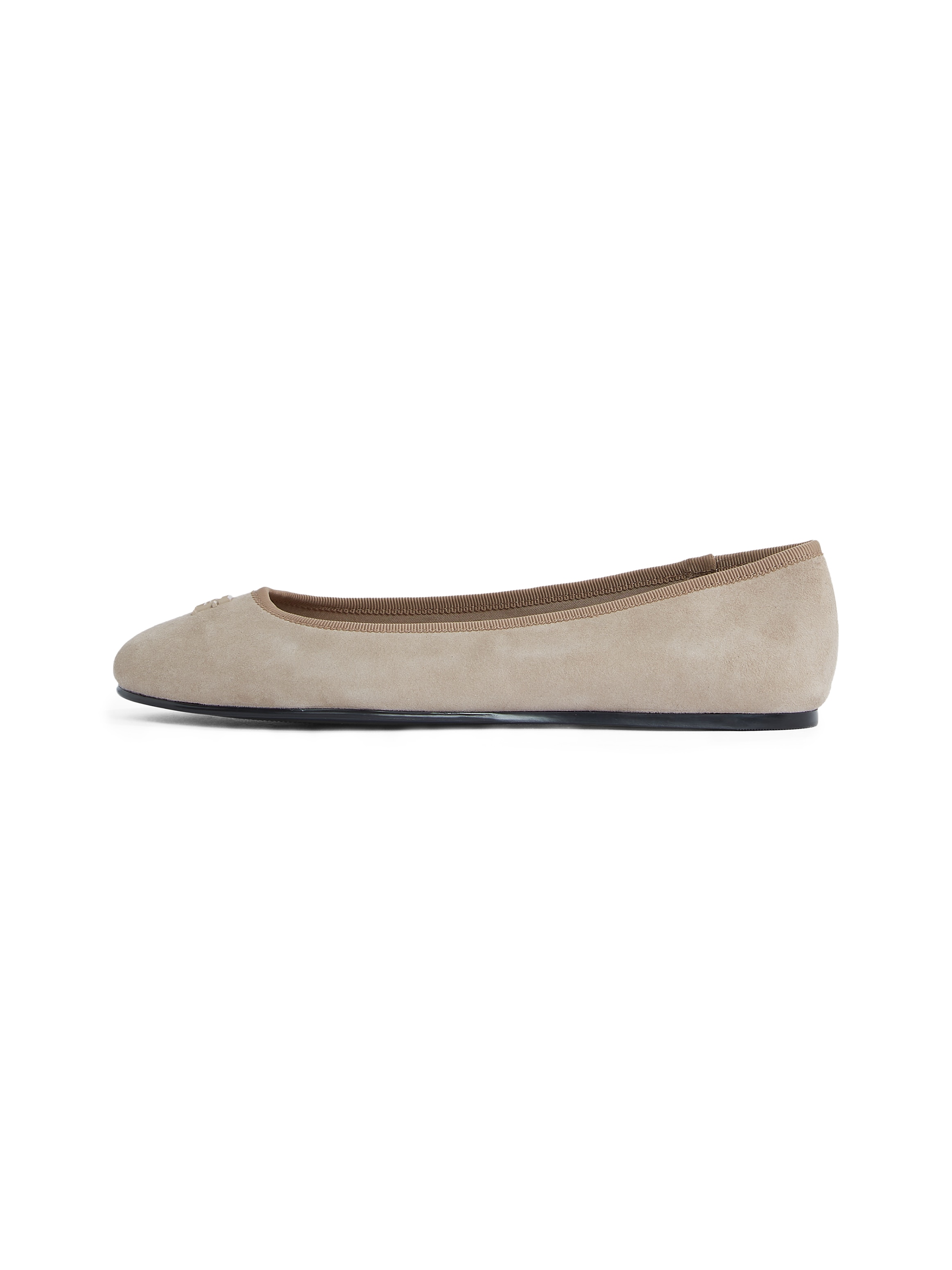 Tommy Hilfiger Ballerina »TH HARDWARE SUEDE BALLERINA«  , Flats, Businessschuh, Bequemschuh, Schlupfschuh mit TH-Logo